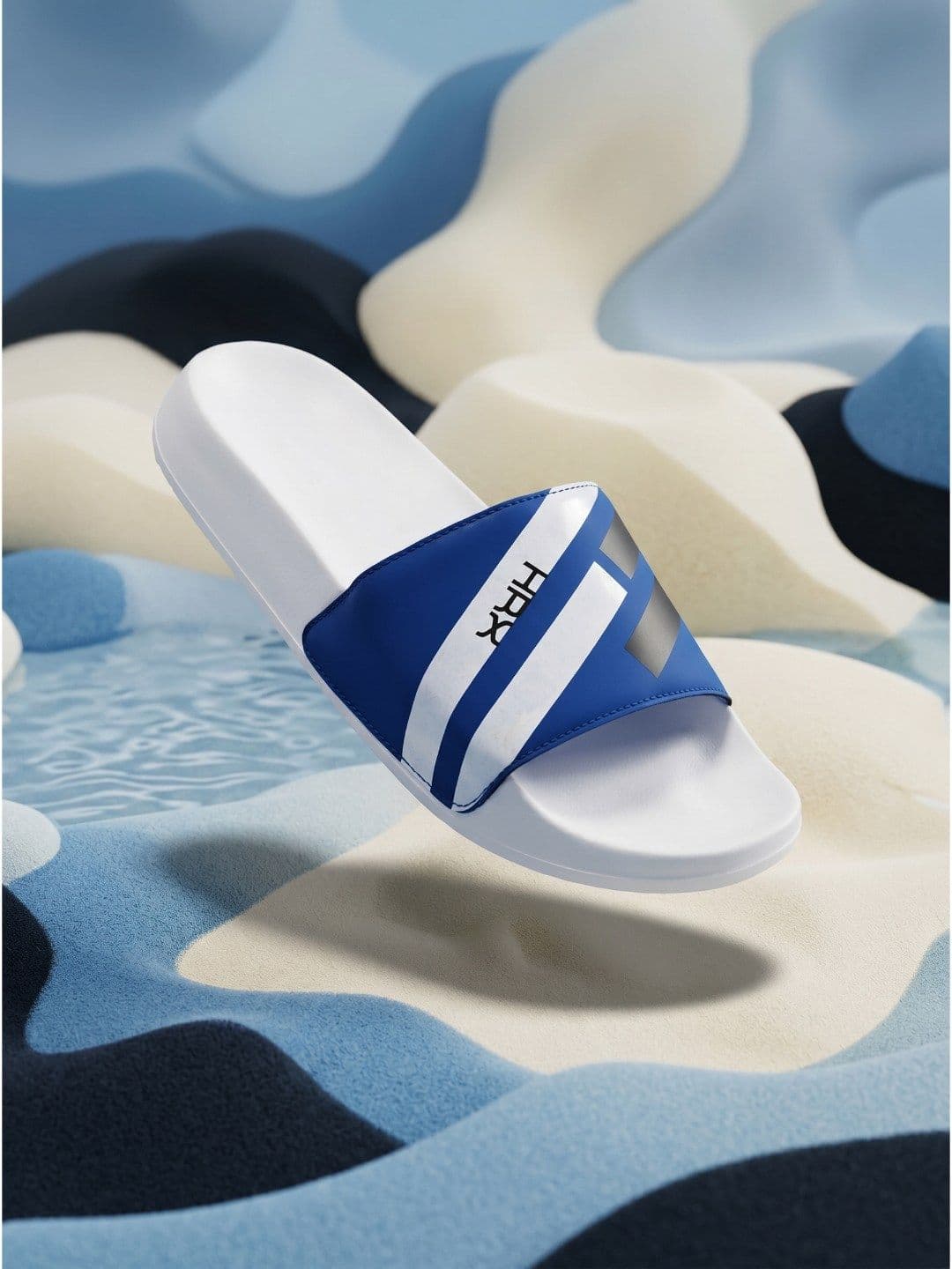 HRX by Hrithik Roshan Men Striped Printed Sliders - view 1
