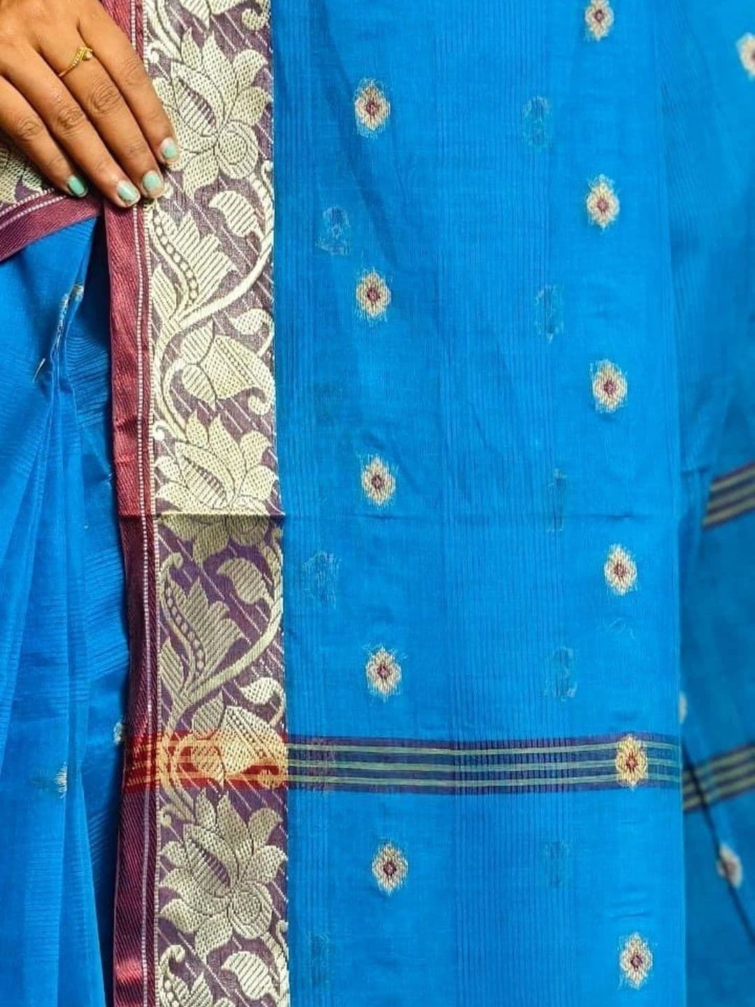 TANTSHREE Woven Design Zari Pure Cotton Saree thumbnail 2