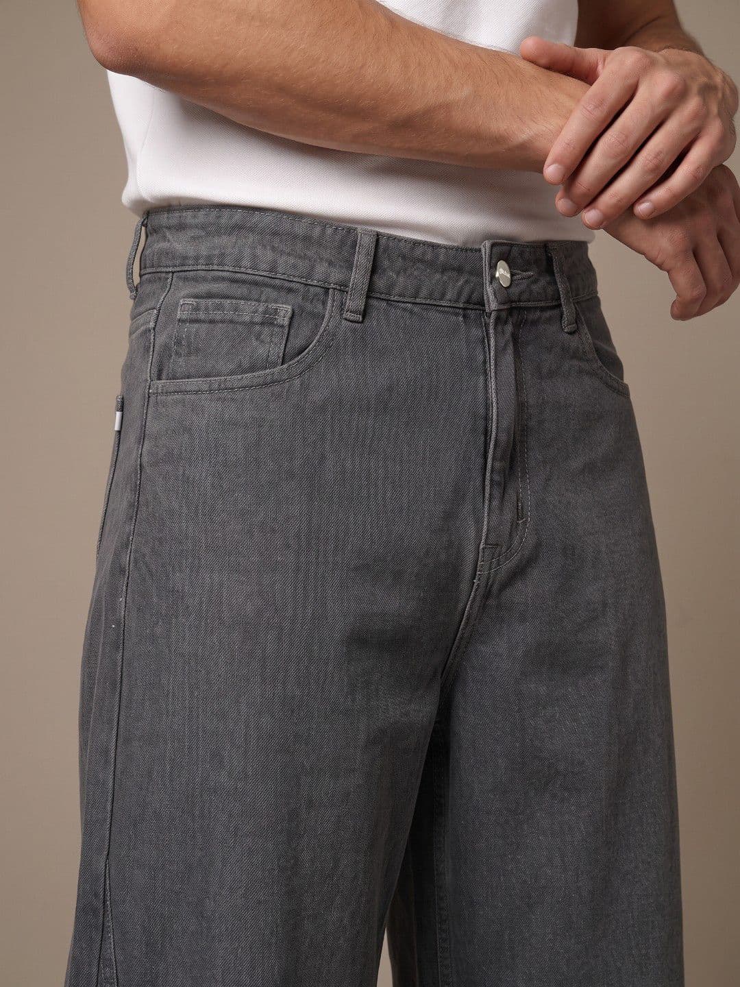 glitchez Men Wide Leg Mid-Rise Jeans thumbnail 2