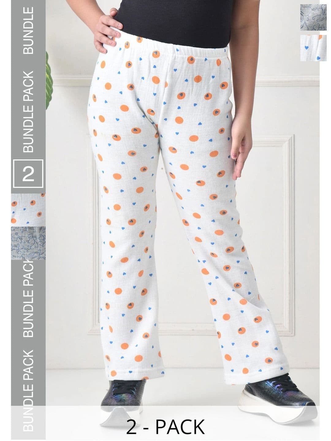 BAESD Girls 2 Printed Knitted Ethnic Palazzos - view 1
