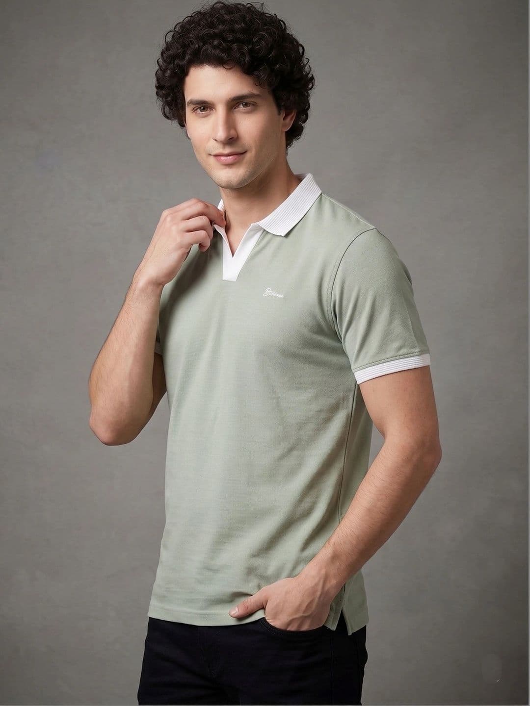 Roadster Men Brand Logo Polo Collar T-shirt thumbnail 5