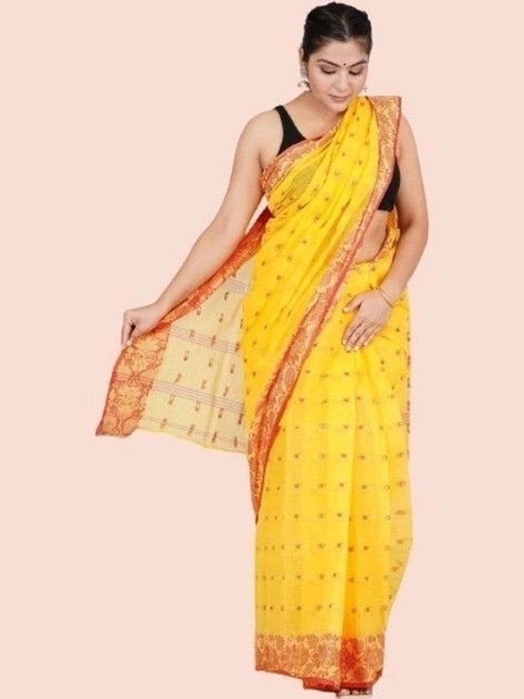 TANTSHREE Woven Design Pure Cotton Saree thumbnail 2