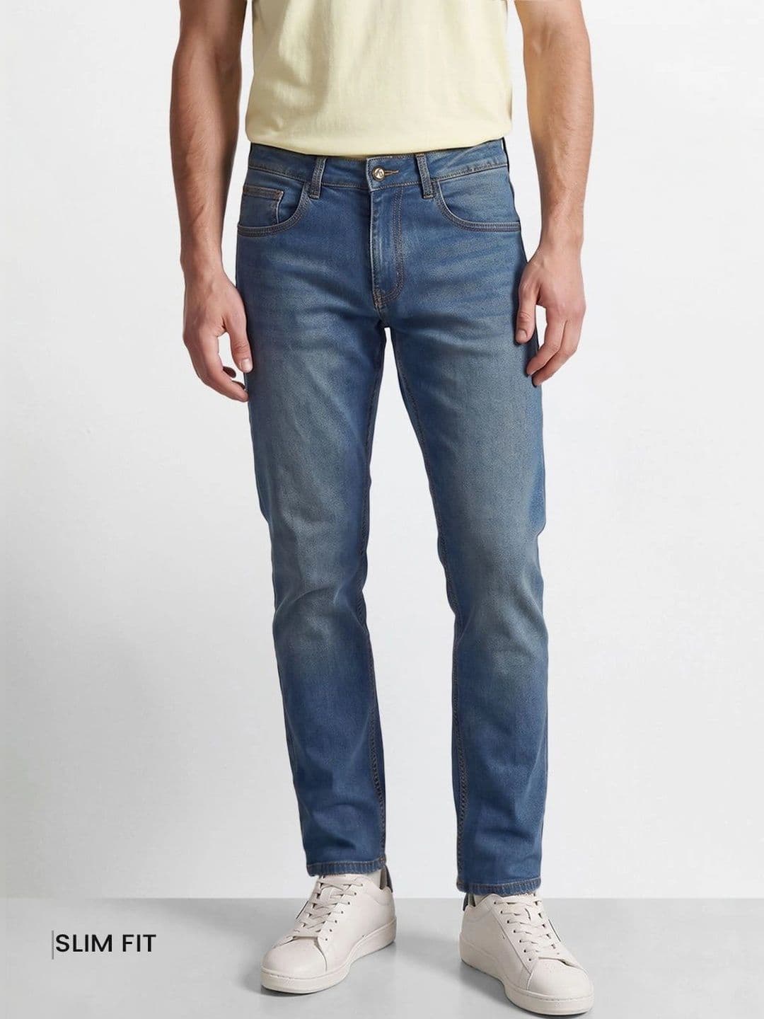 The Indian Garage Co Men Slim Fit Mid-Rise Jeans thumbnail 7