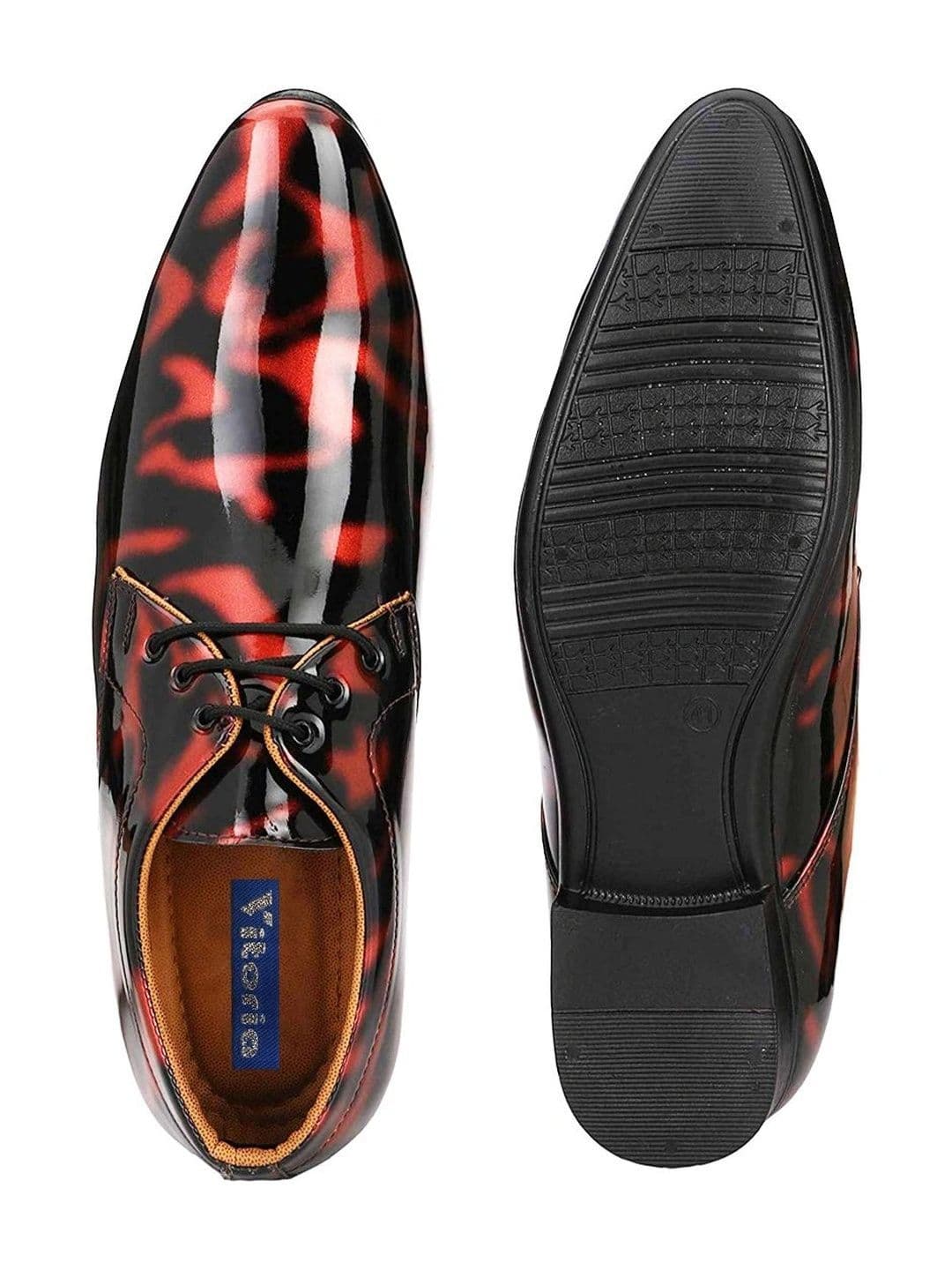 Vitoria Men Printed Formal Derbys With Stylish Cap thumbnail 6