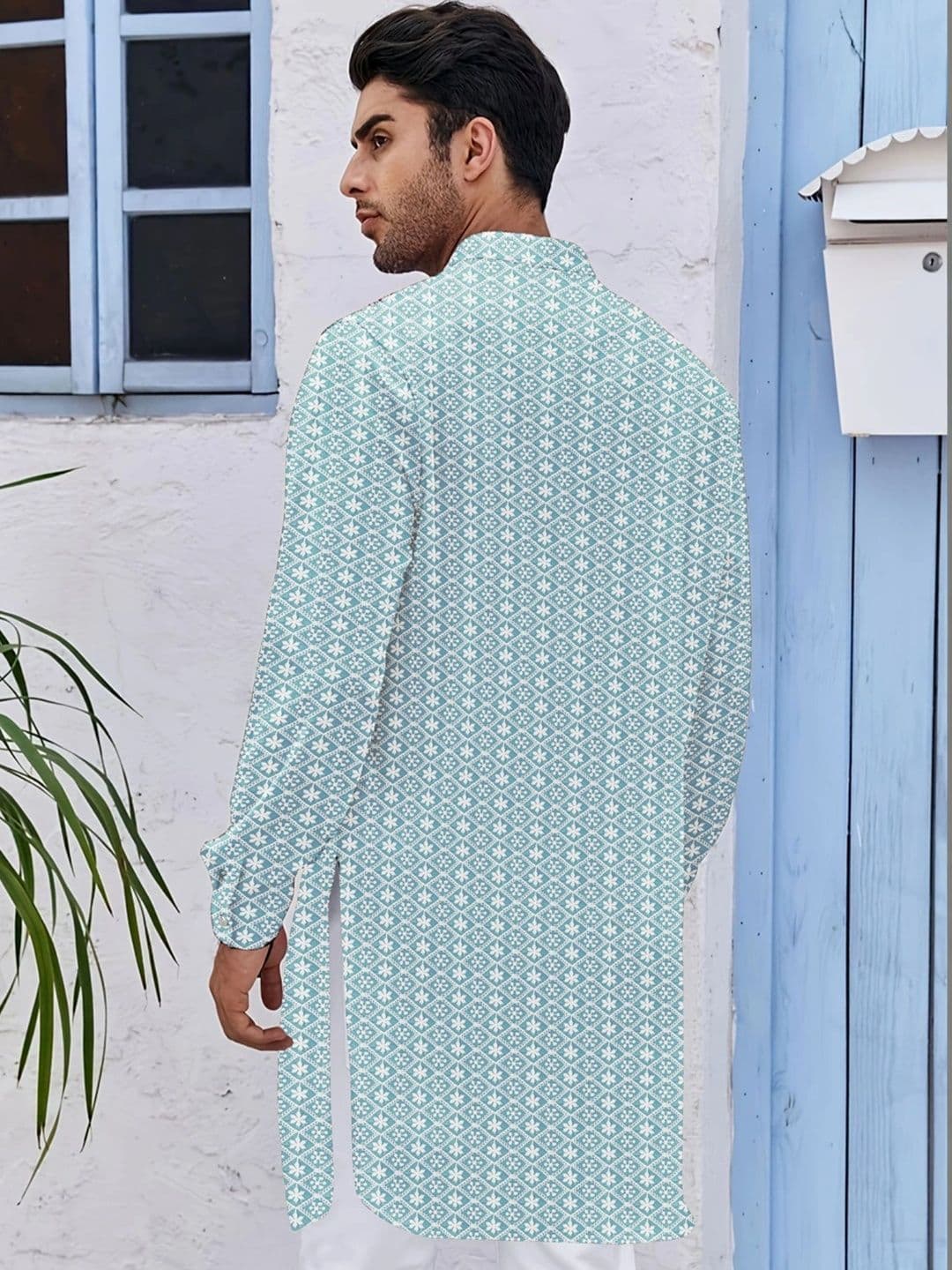 Anouk Men Geometric Embroidery Kurta thumbnail 5