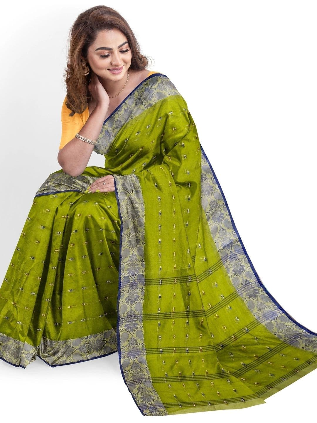 TANTSHREE Woven Design Pure Cotton Saree thumbnail 2