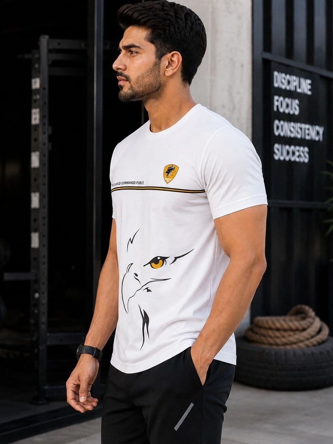 Warrior World Men Printed Pure Cotton T-shirt thumbnail 4