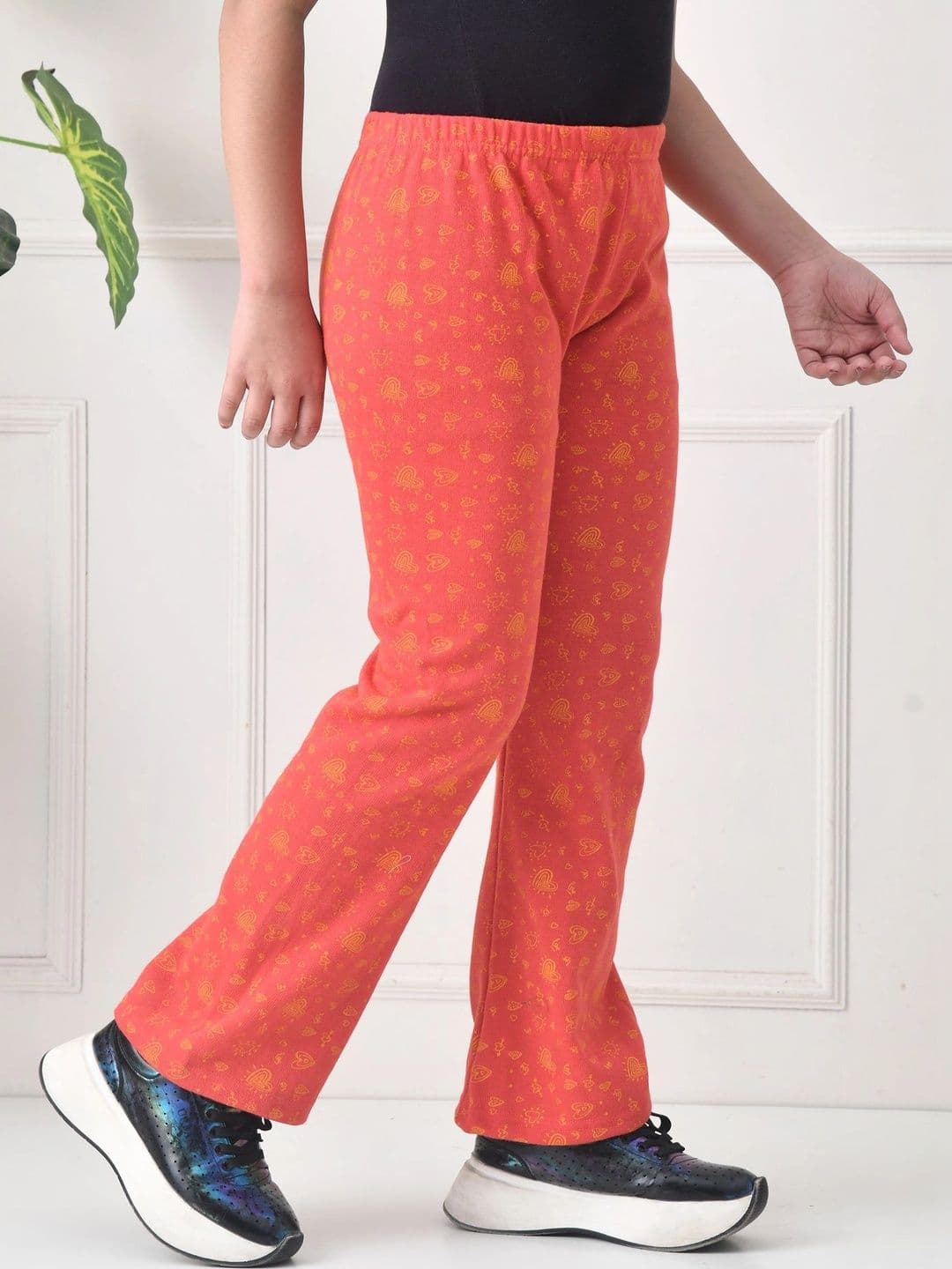 BAESD Girls 2 Printed Knitted Ethnic Palazzos thumbnail 4
