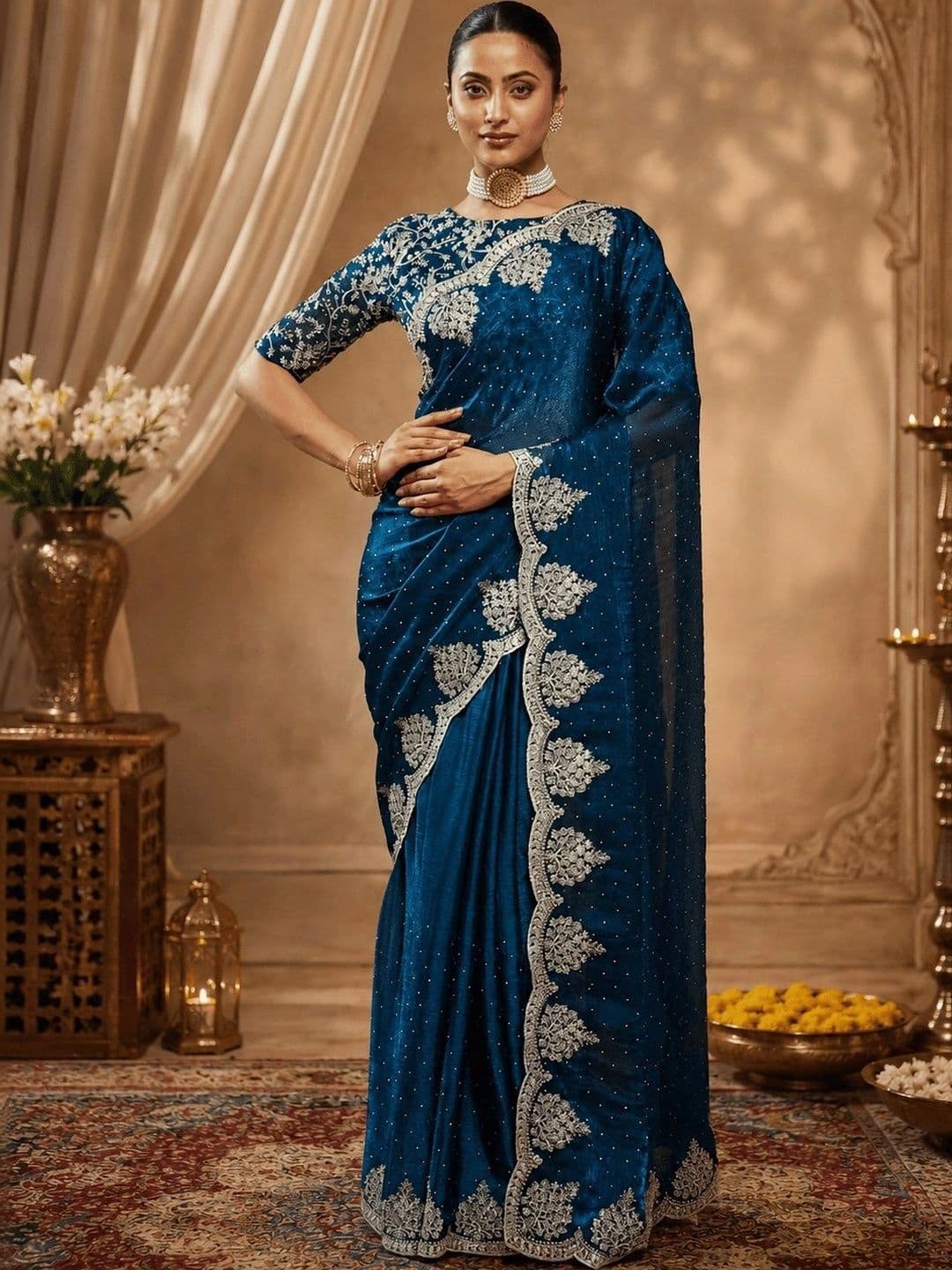 kasee Embellished Embroidered Saree - view 1