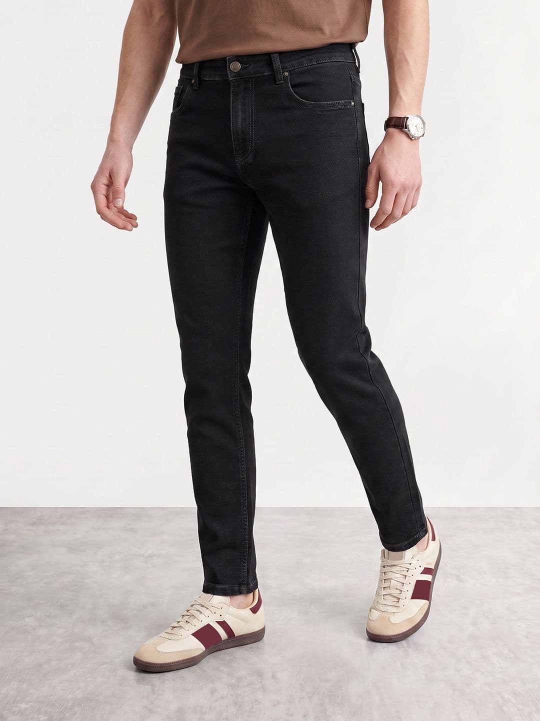 Mast & Harbour Men Carrot Fit Stretchable Jeans - view 1