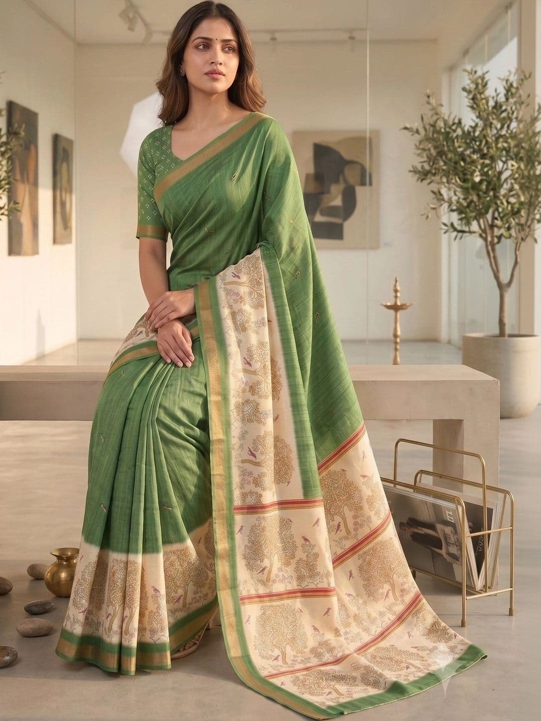 NARIVESH TRENDS Art Silk Saree thumbnail 2