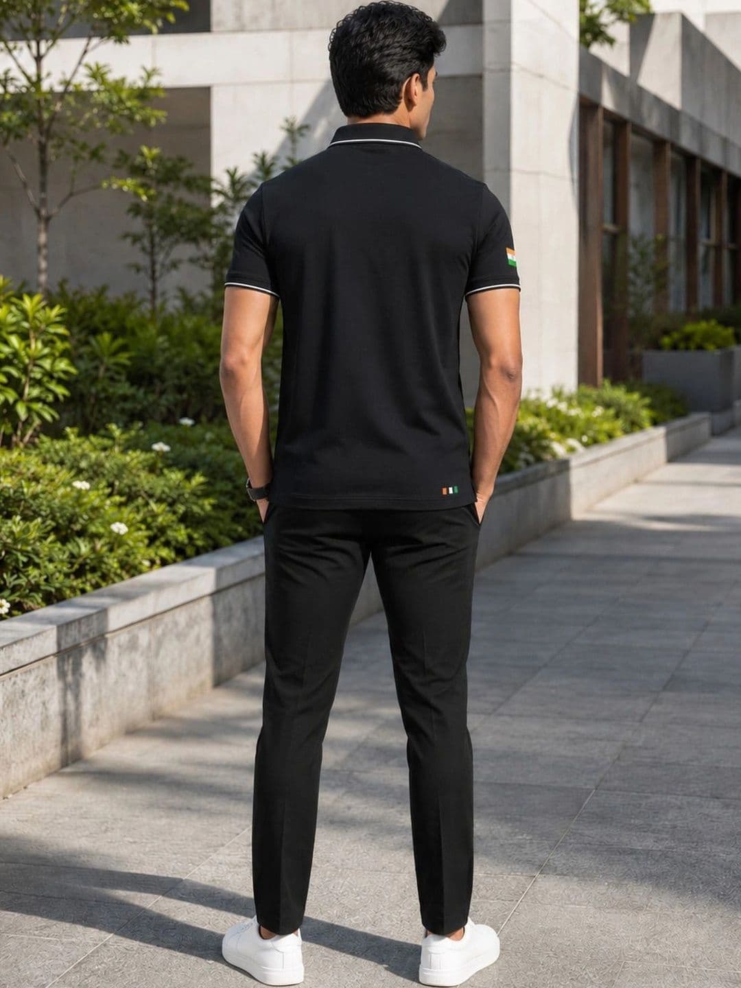 Warrior World Men Brand Logo Polo Collar T-shirt thumbnail 2