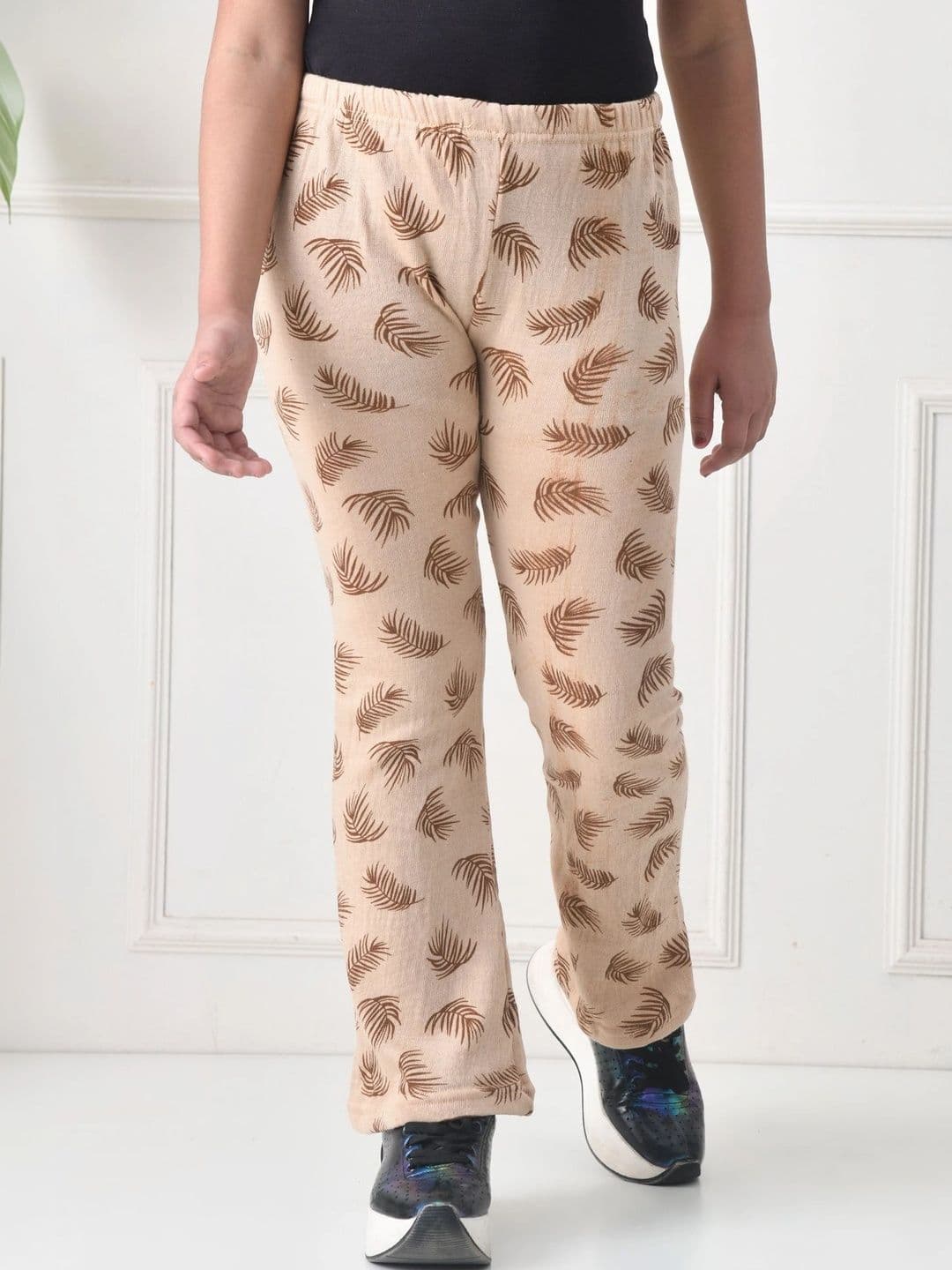 BAESD Girls Floral Printed Knitted Palazzos thumbnail 2