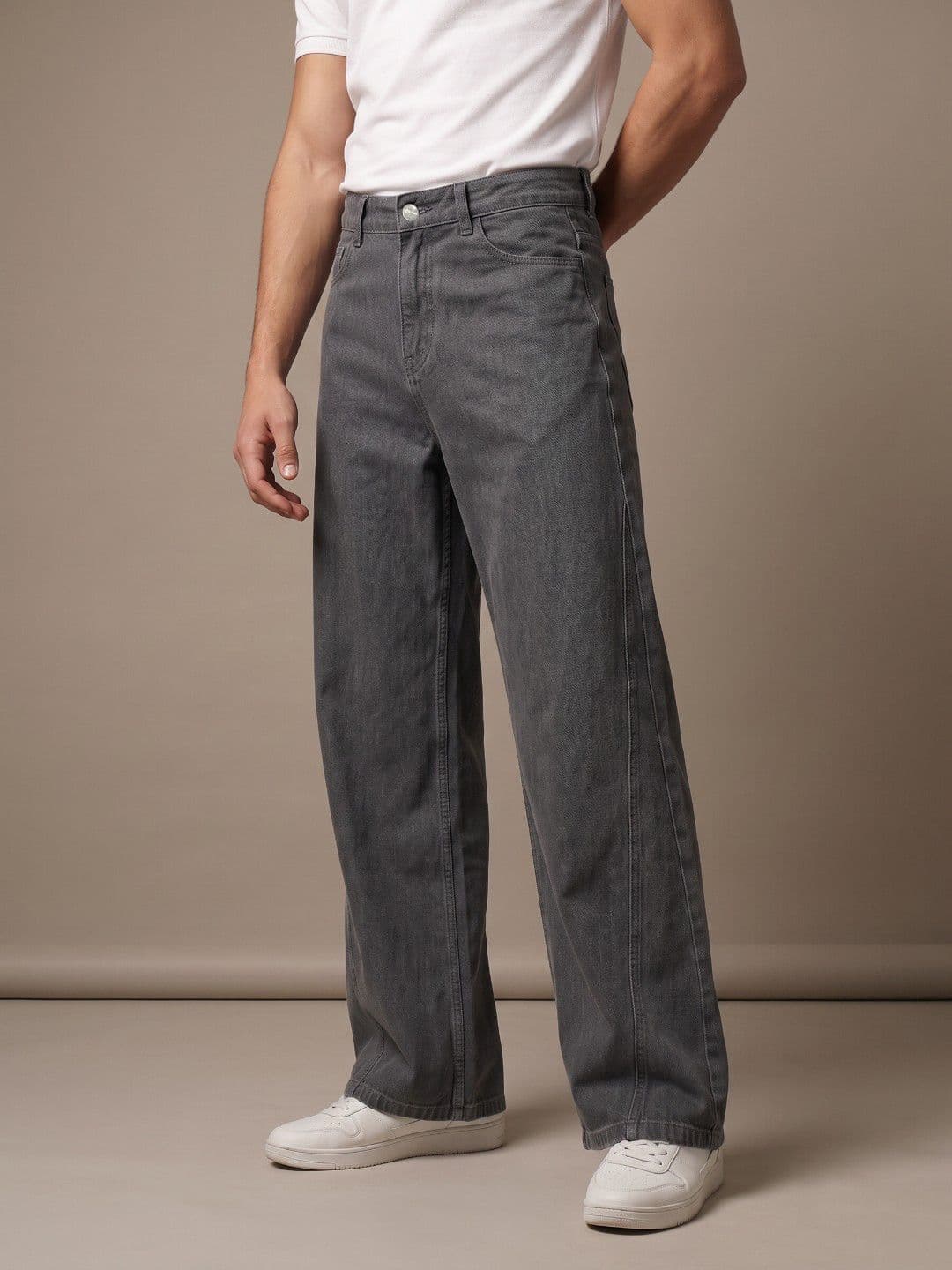 glitchez Men Wide Leg Mid-Rise Jeans - view 1
