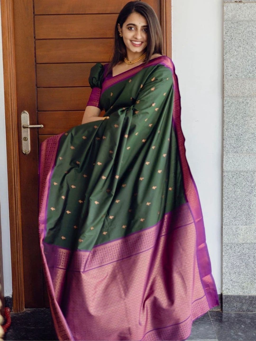 revika Woven Design Zari Art Silk Designer Kanjeevaram Saree - view 1