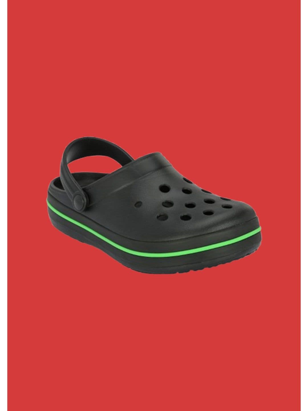 HRX by Hrithik Roshan Men Black & Green Rubber Clogs thumbnail 6