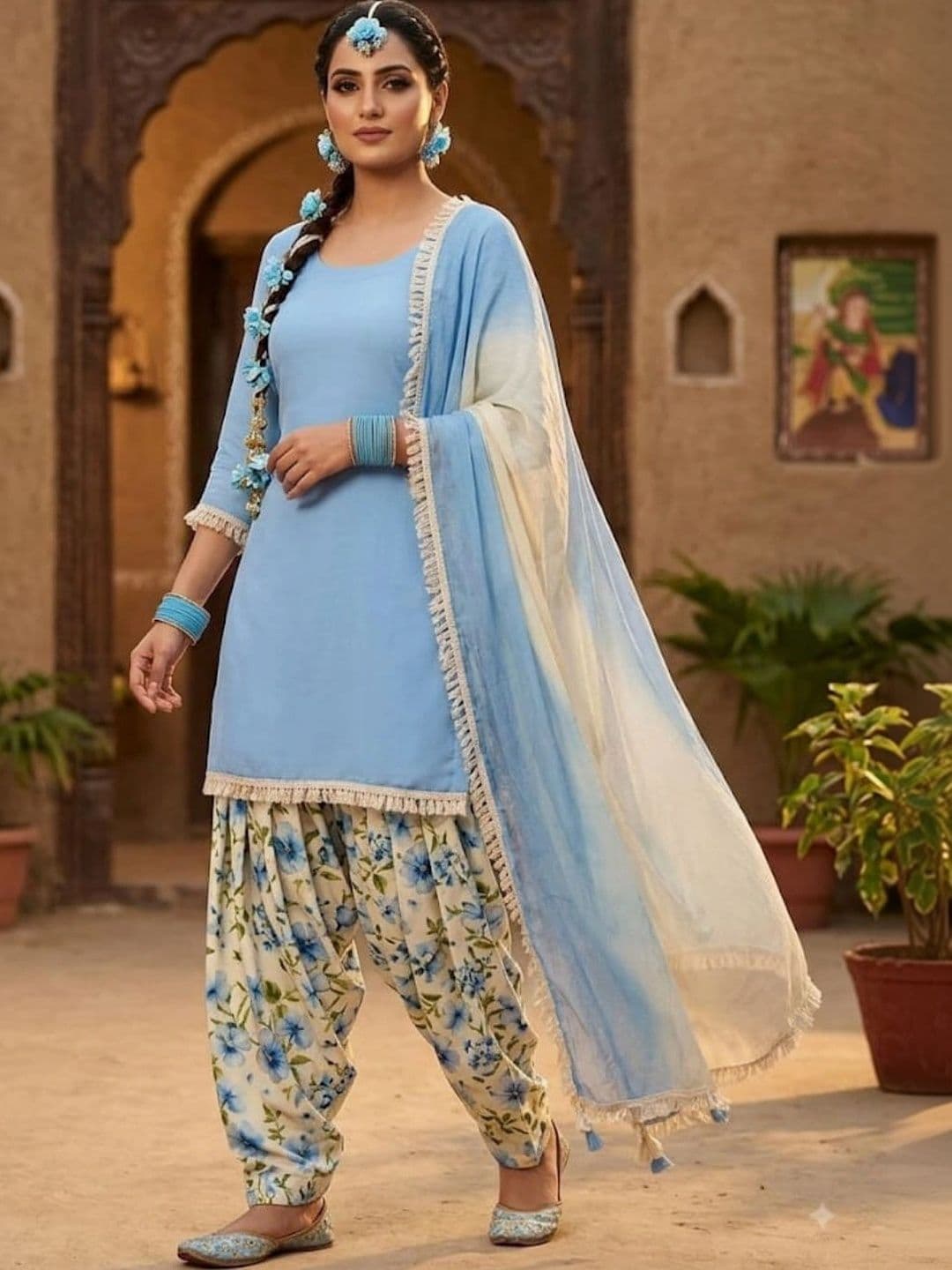 WAHEGURU ENTERPRISES Unstitched Dress Material - view 1
