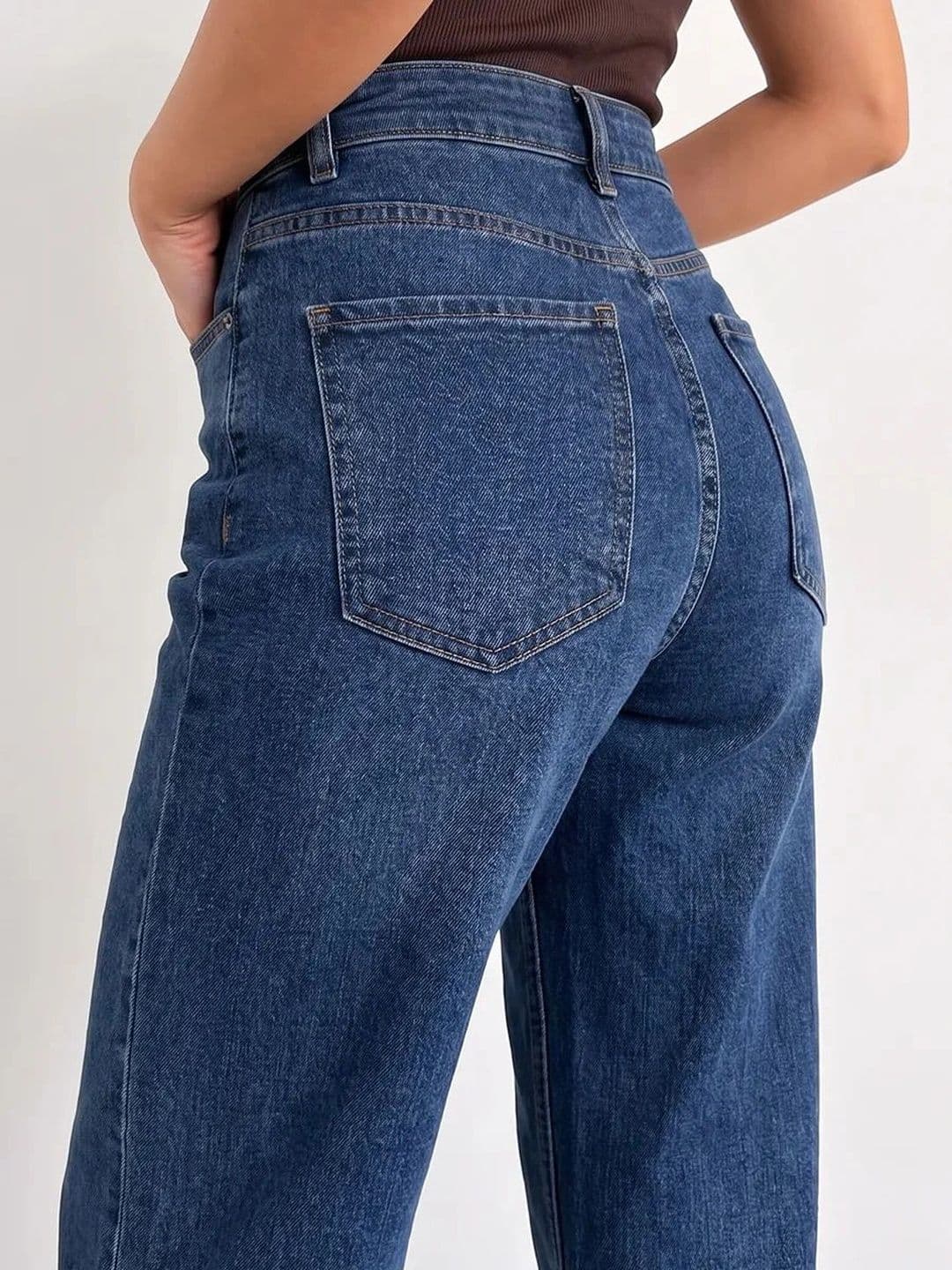 AAV2 Women Wide Leg High-Rise Light Fade Stretchable Jeans thumbnail 2