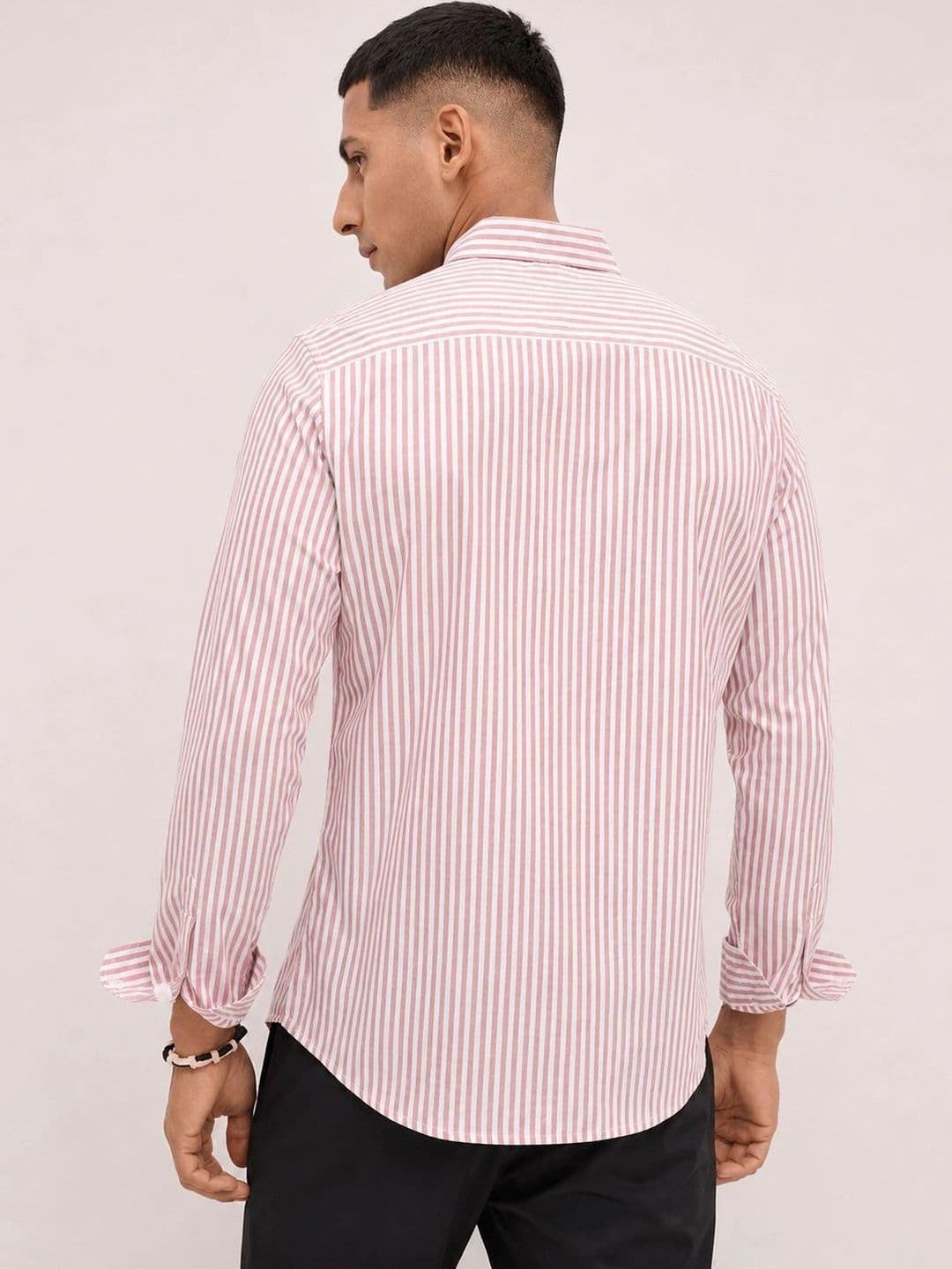 R.Code by The Roadster Life Co. Men Standard Striped Casual Shirt thumbnail 7