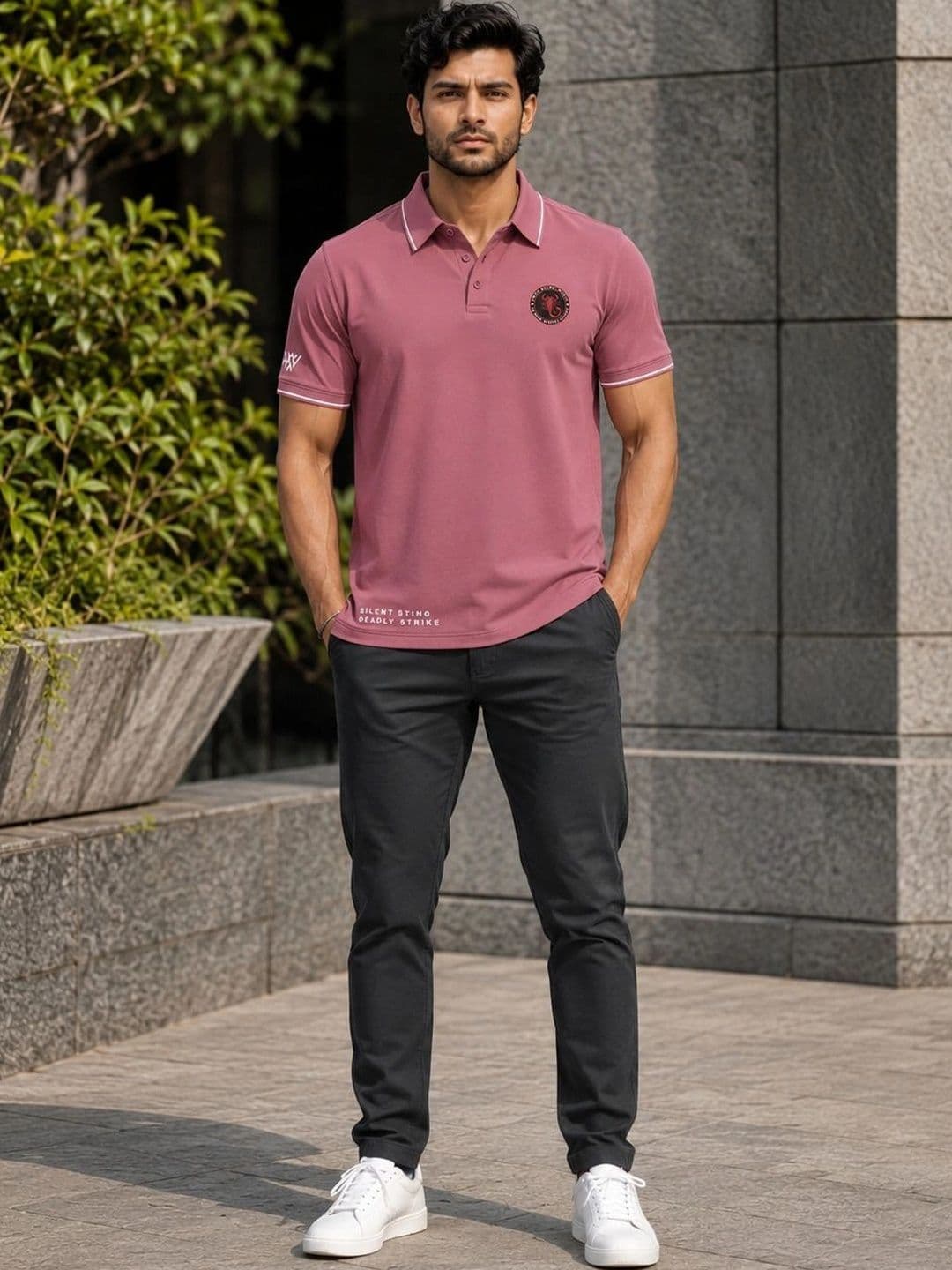Warrior World Men Polo Collar T-shirt thumbnail 2
