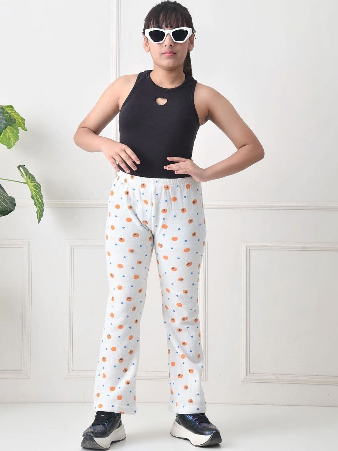 BAESD Girls Printed Knitted Palazzos thumbnail 3
