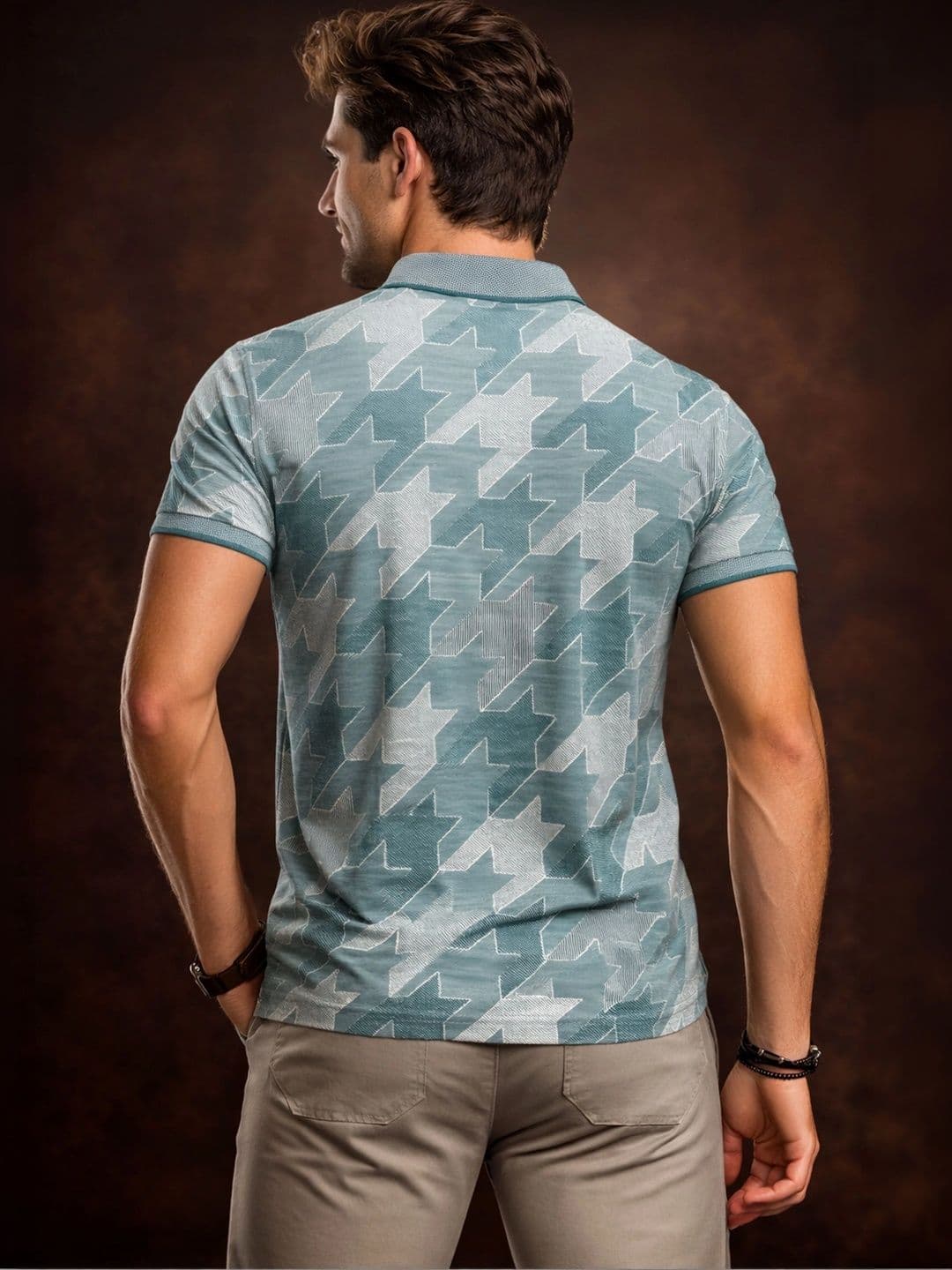 Roadster Men Printed Polo Collar Pockets T-shirt thumbnail 2