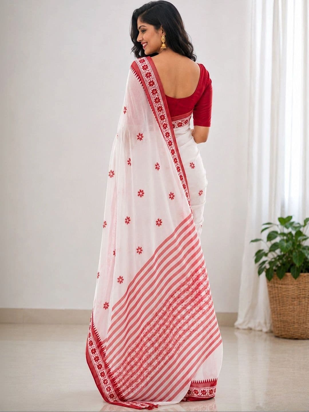 TANTSHREE Pure Cotton Saree thumbnail 4