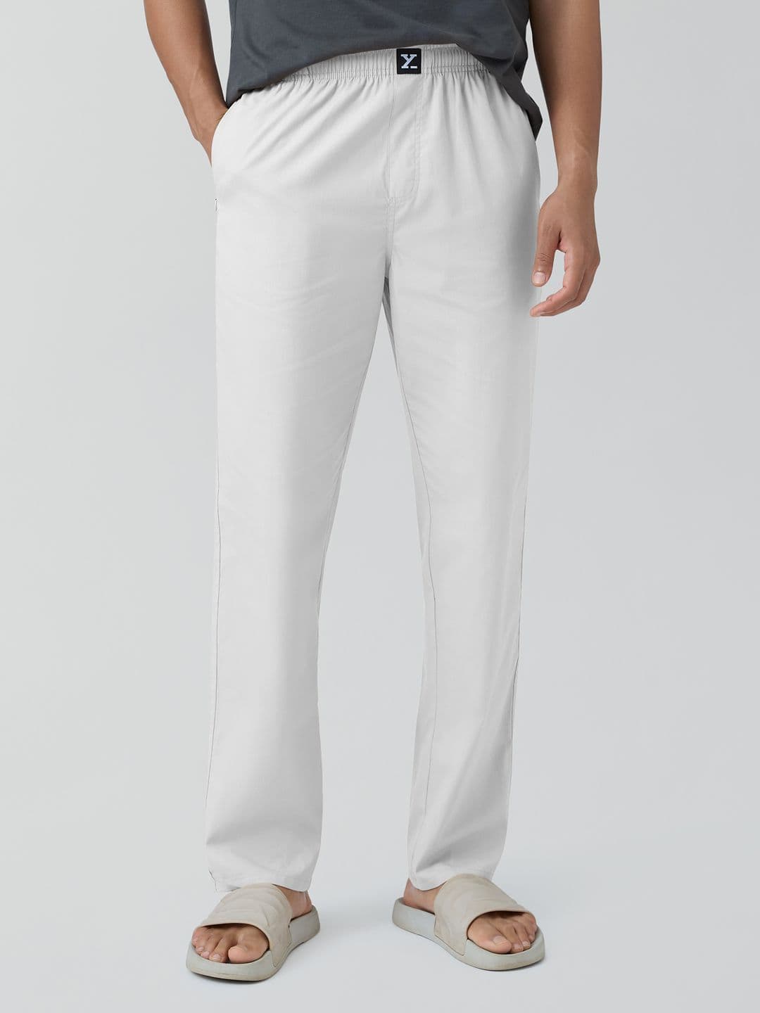 XYXX Solid Mid-Rise Cotton Lounge Pants thumbnail 18