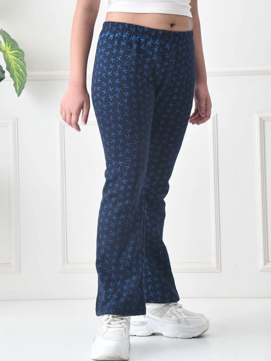 BAESD Girls Printed Knitted Palazzos thumbnail 3