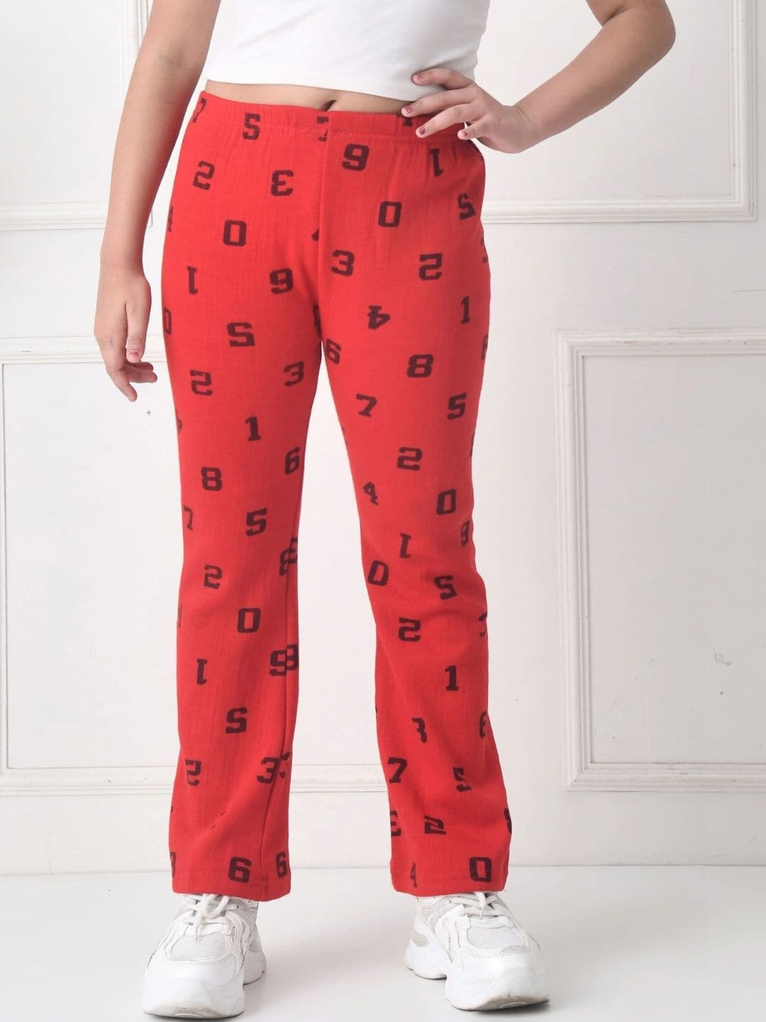 BAESD Girls 2 Printed Knitted Palazzos thumbnail 2
