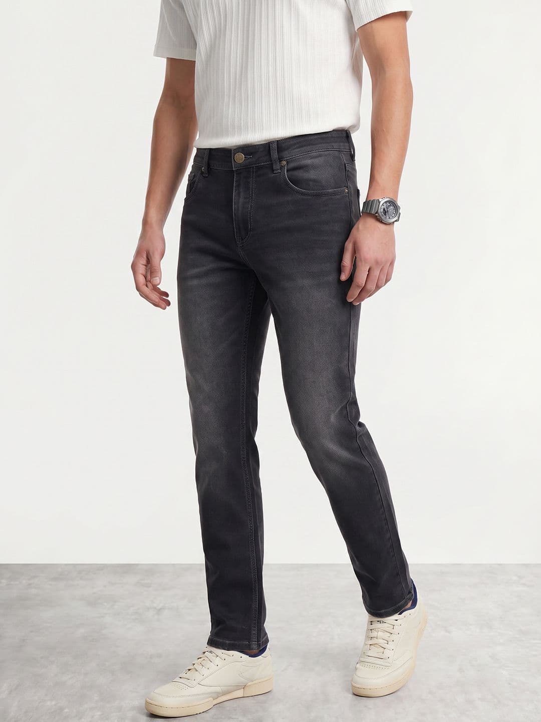 Mast & Harbour Men Straight Fit Light Fade Jeans thumbnail 5