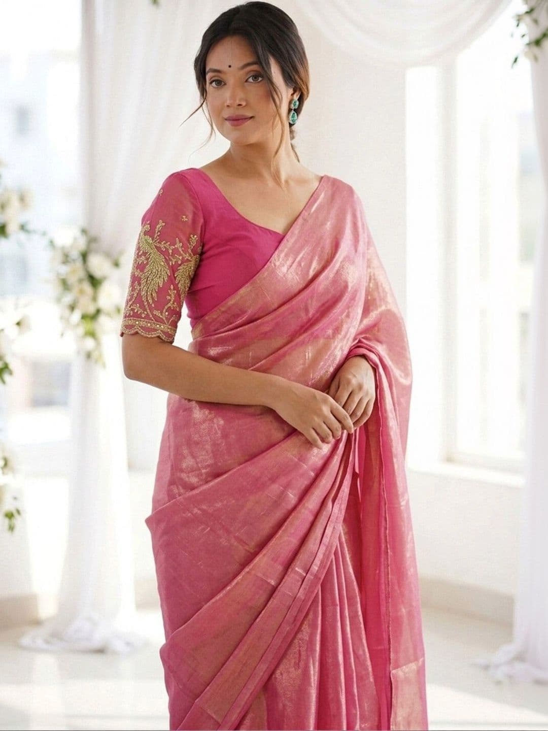 Satrani Tissue Saree thumbnail 7