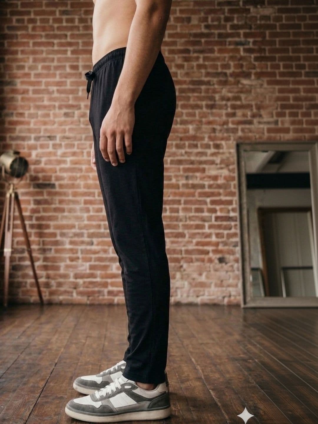 24 Street Men Straight Fit Brand Logo Training Joggers thumbnail 2
