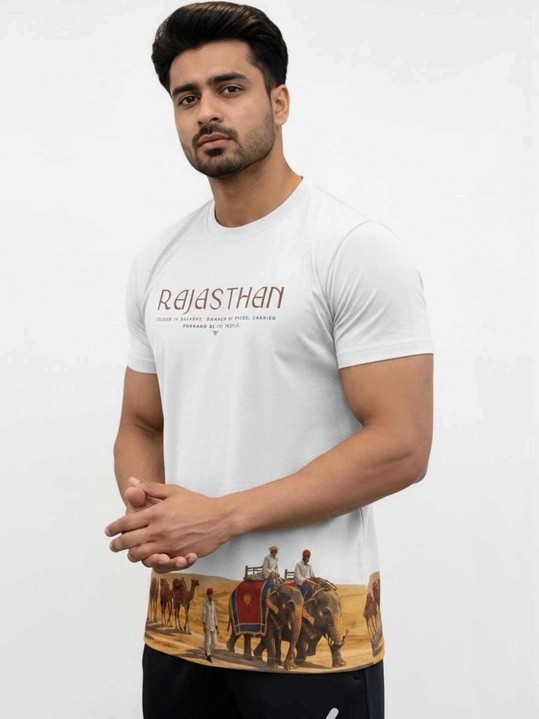 Warrior World Men Typography Printed Pure Cotton T-shirt thumbnail 2