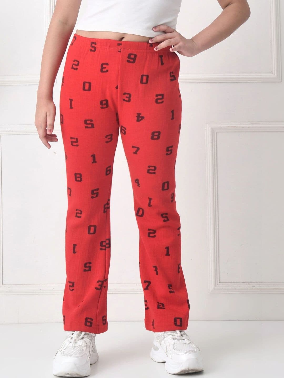BAESD Girls 2 Printed Knitted Palazzos thumbnail 2