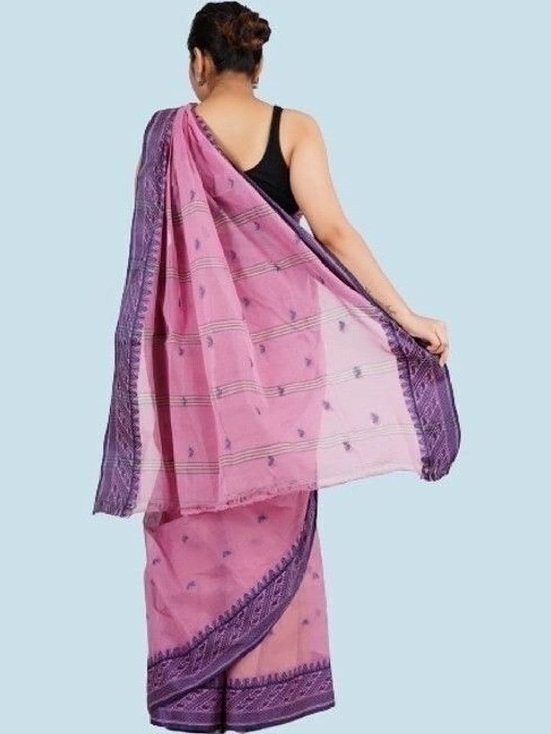 TANTSHREE Embroidered Pure Cotton Saree thumbnail 4