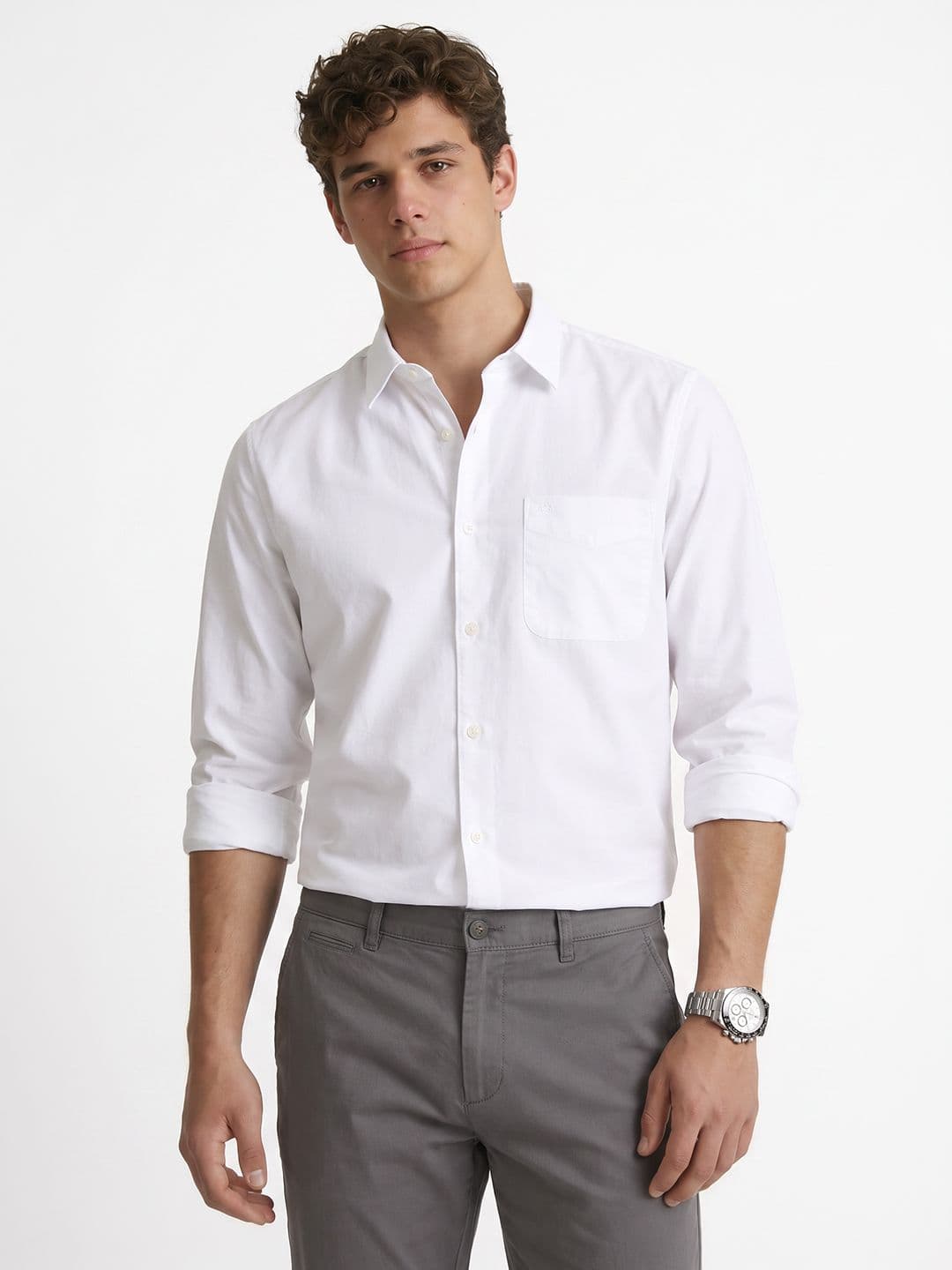 Peter England Slim Fit Pure Cotton Casual Shirt - view 1