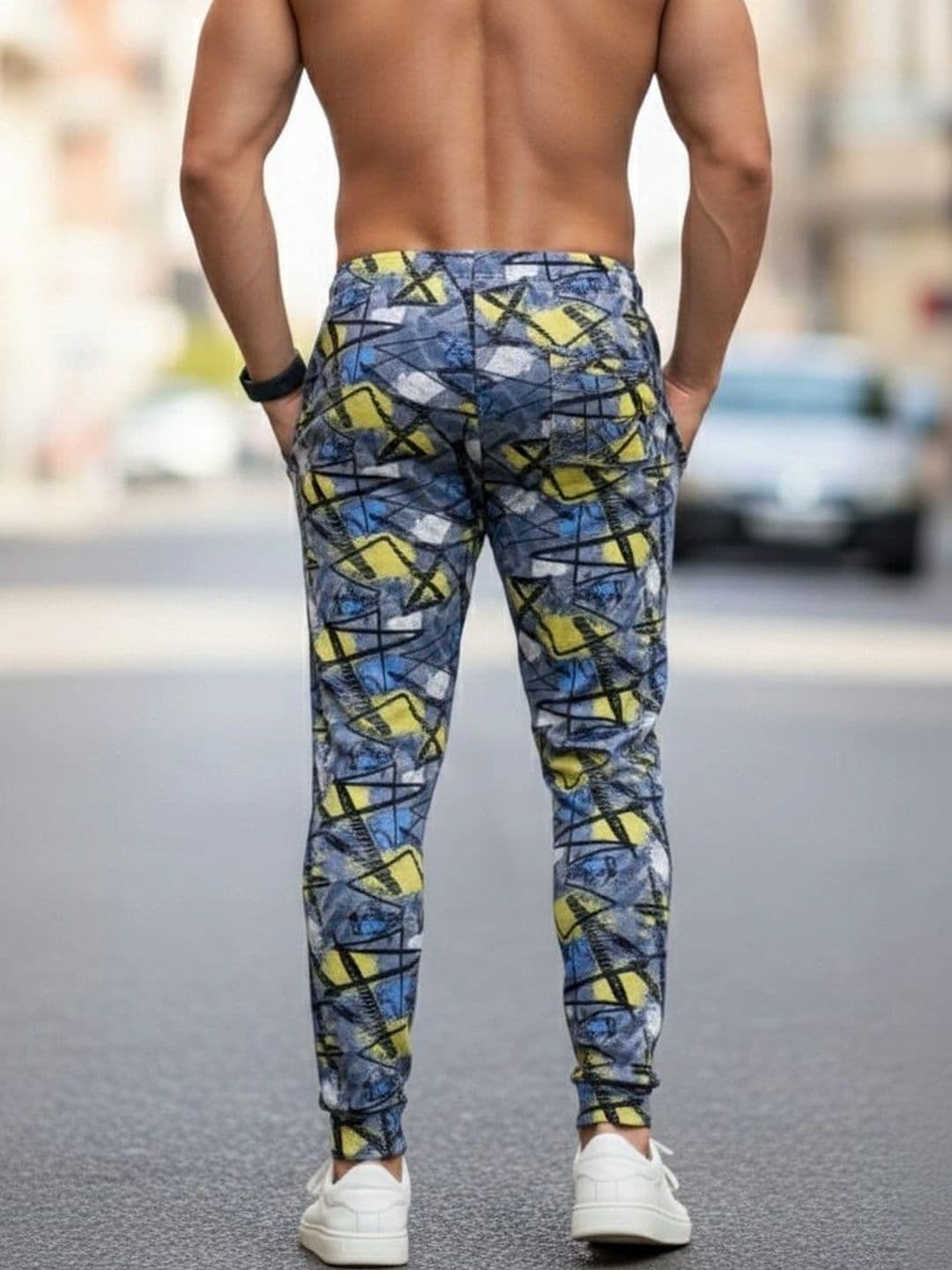 24 Street Men Jogger Mid-Rise Printed Jeans thumbnail 2