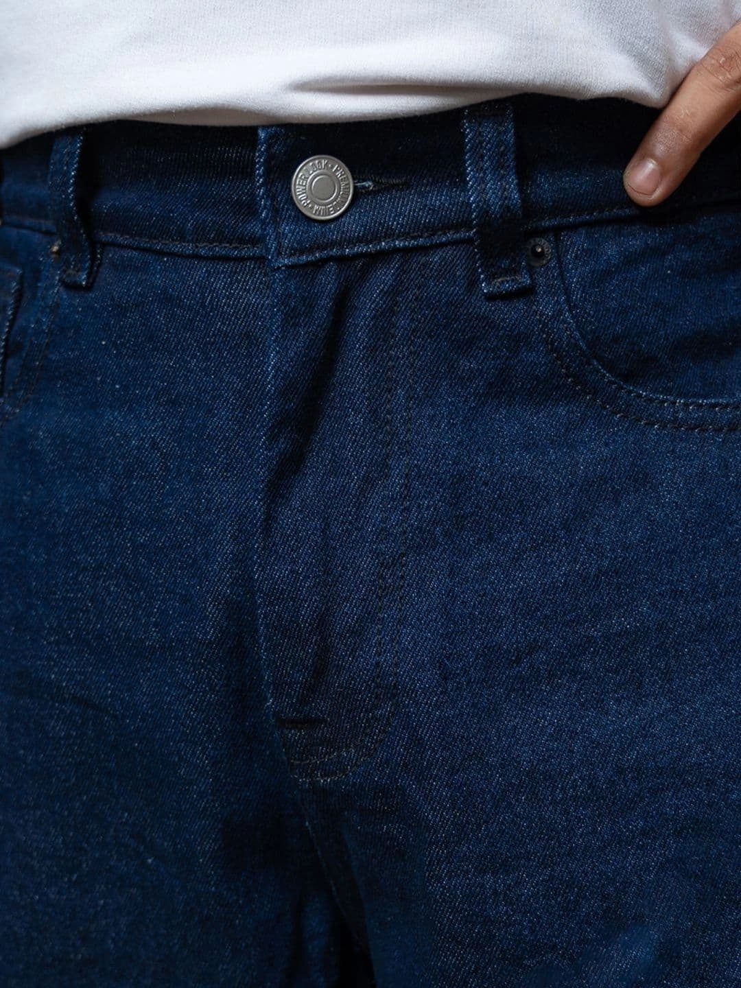 Powerlook Men Mid-Rise Mildly Distressed Light Fade Denim Jeans thumbnail 6