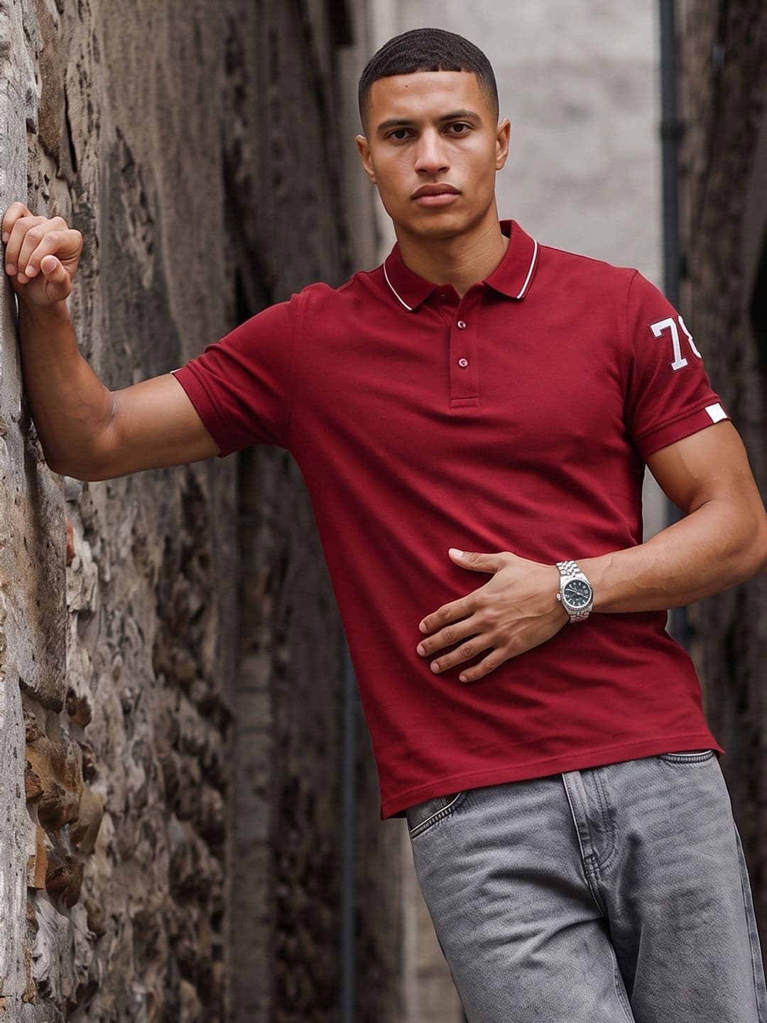 The Roadster Life Co. Polo Collar Pure Cotton T-shirt - view 1