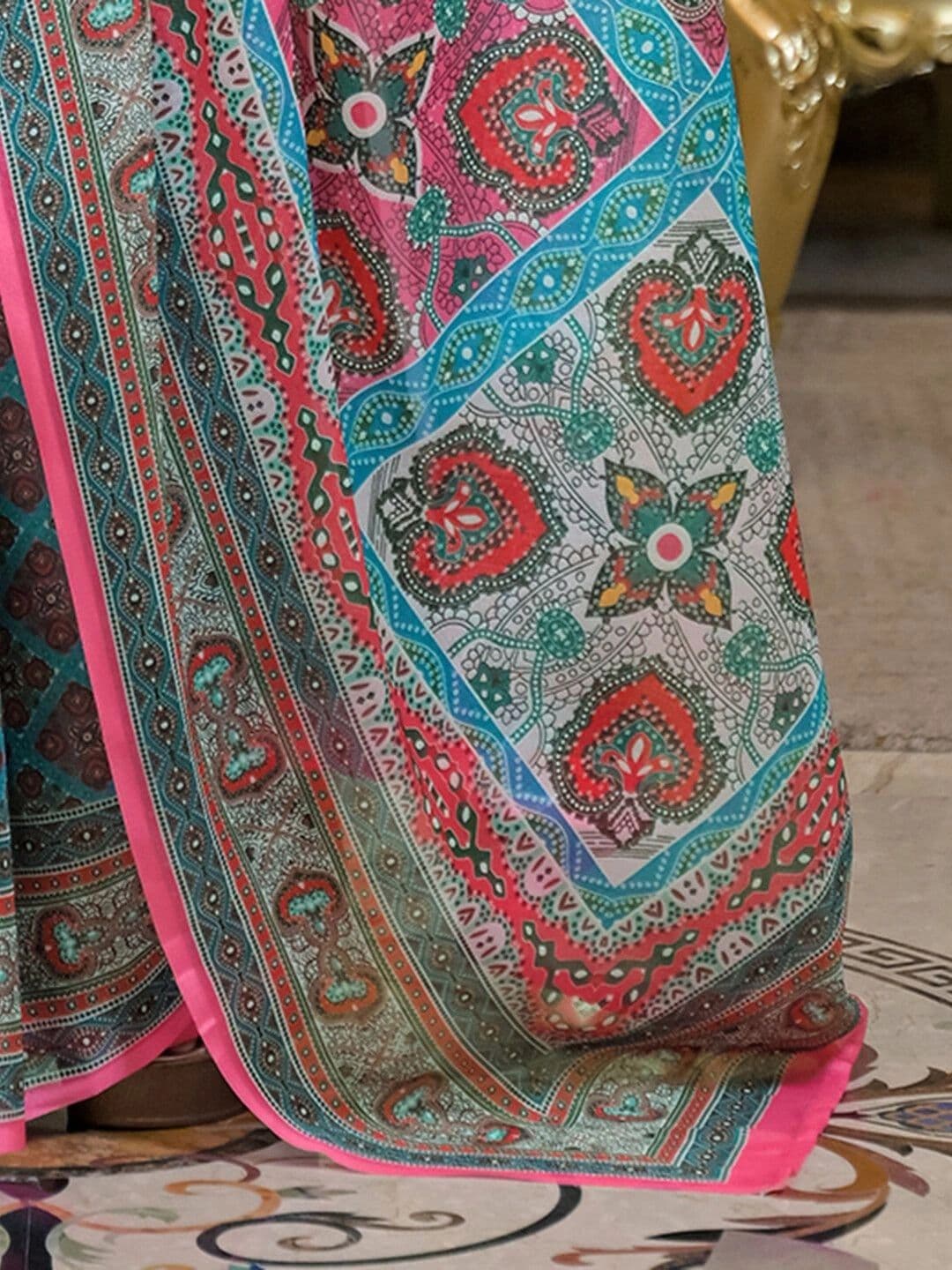 KALINI Woven Design Pure Georgette Saree thumbnail 5