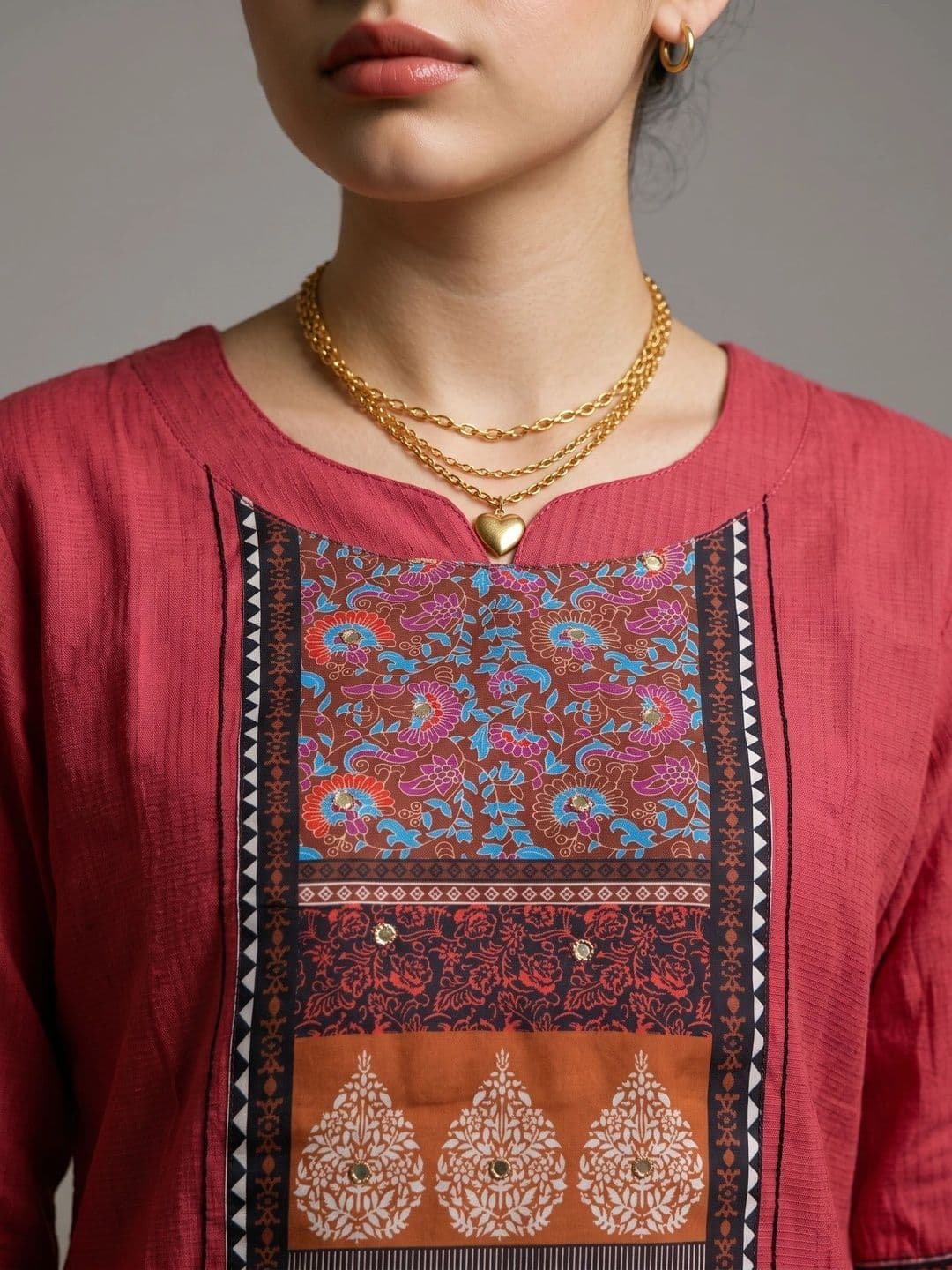 Pehroam Women Ethnic Motifs Embroidered Thread Work Kurta thumbnail 2