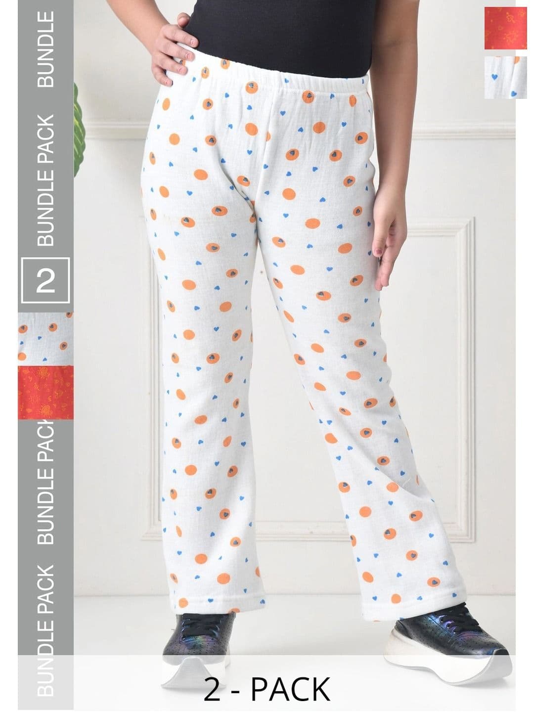 BAESD Girls 2 Printed Knitted Palazzos - view 1