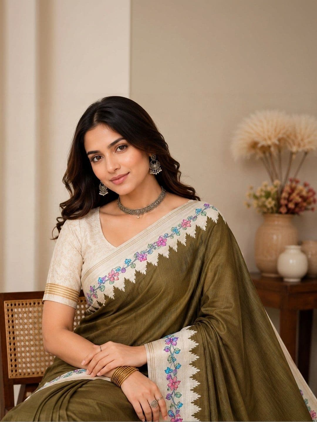 NARIVESH TRENDS Art Silk Saree thumbnail 2
