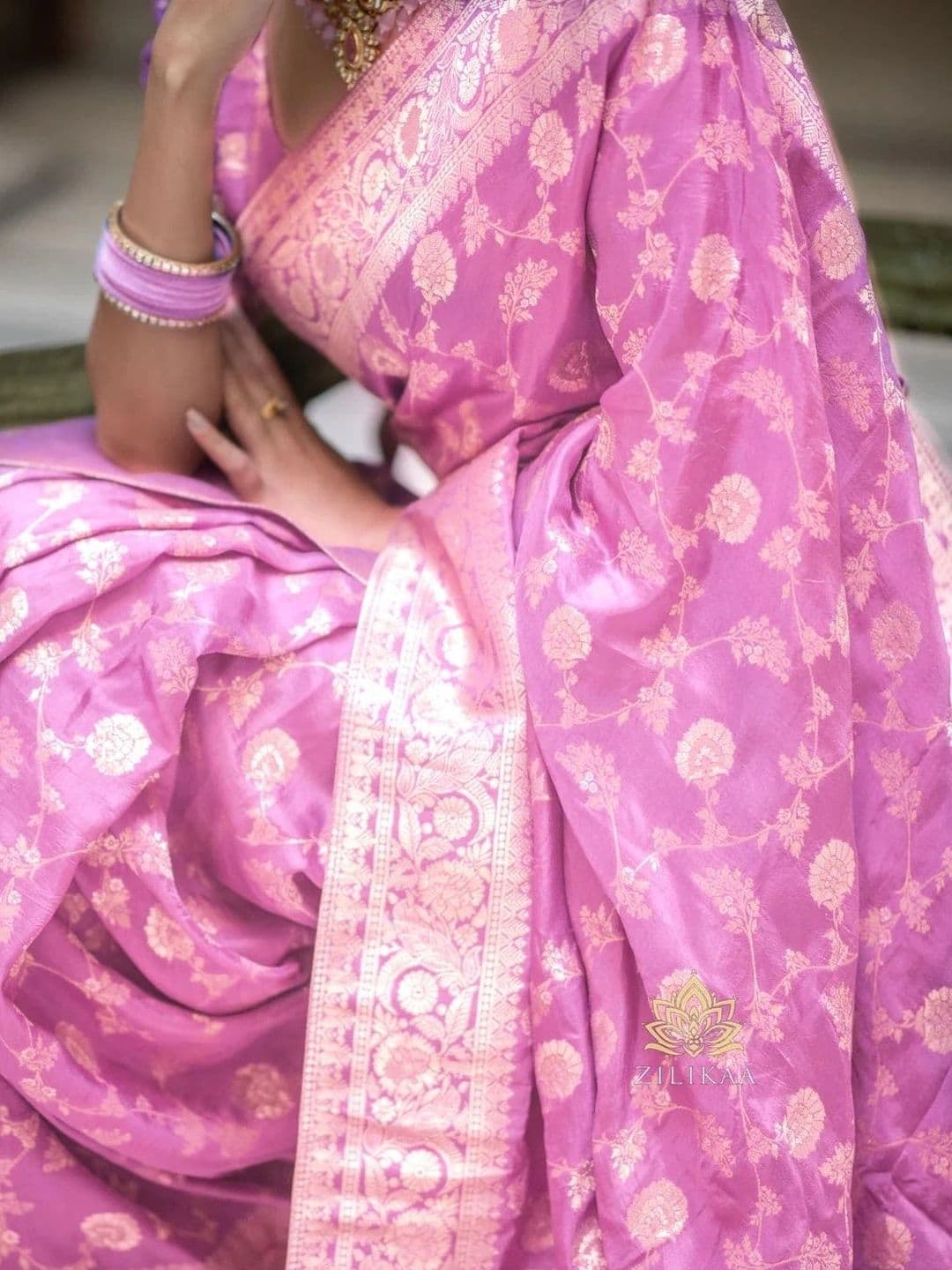 revika Woven Design Zari Art Silk Designer Kanjeevaram Saree thumbnail 2