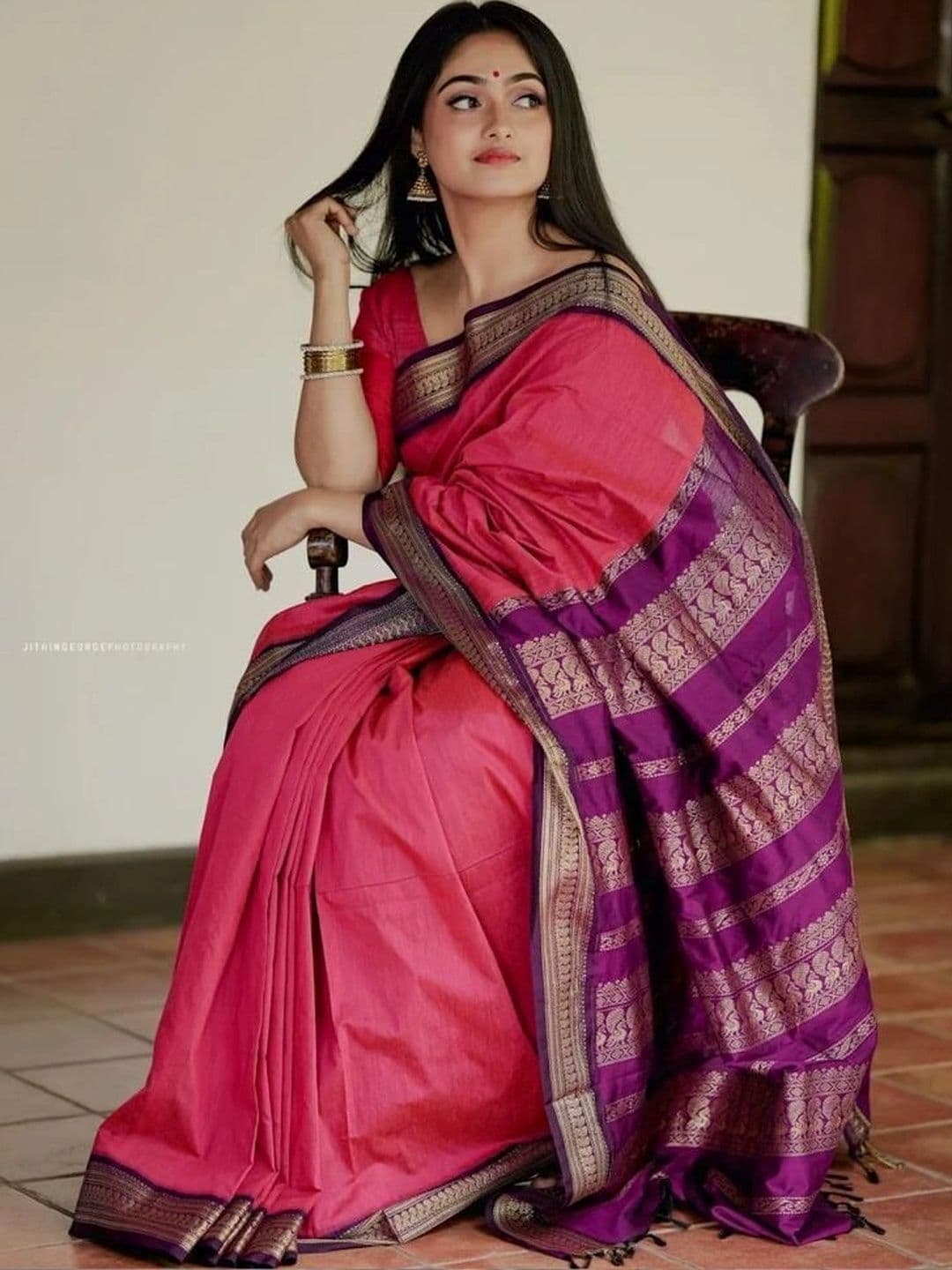 revika Woven Design Zari Art Silk Designer Kanjeevaram Saree thumbnail 5