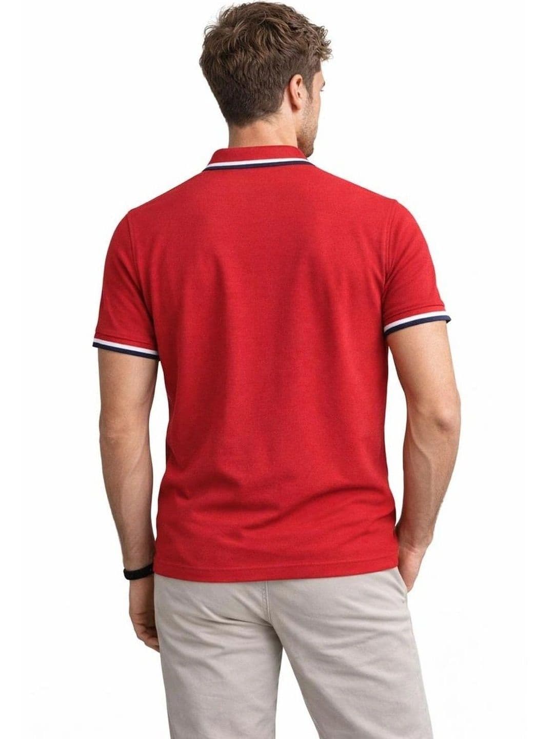 Here & Now X Raves Men Brand Logo Polo Collar T-shirt thumbnail 2