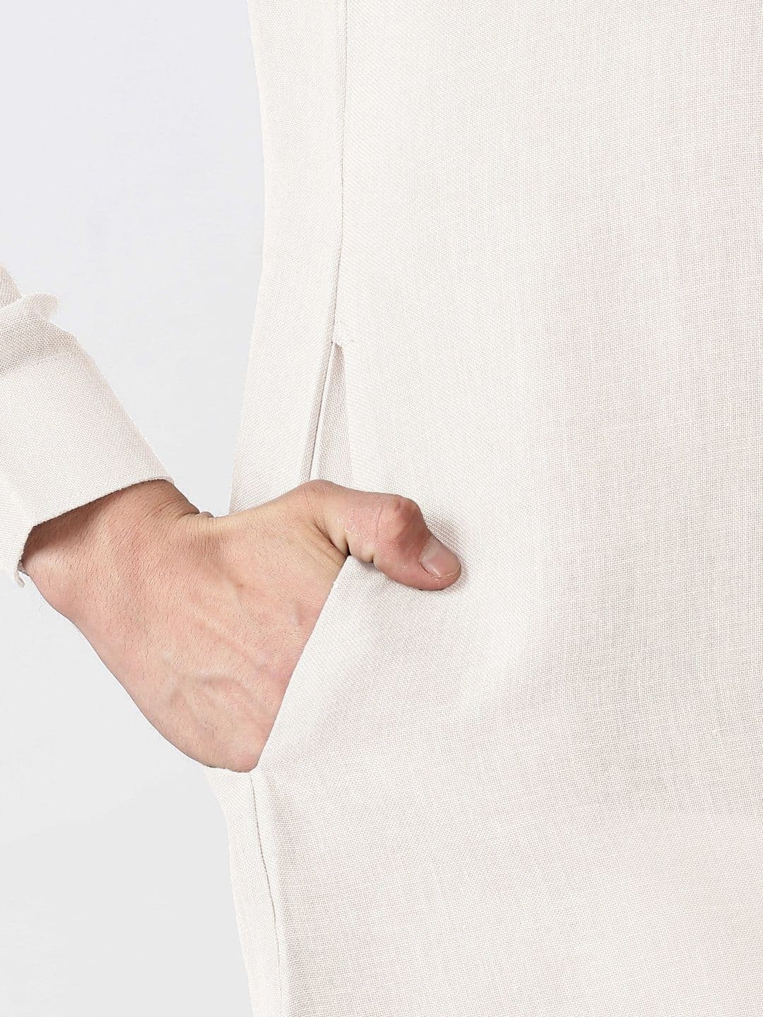 Anouk Men Cotton Linen Kurta thumbnail 5