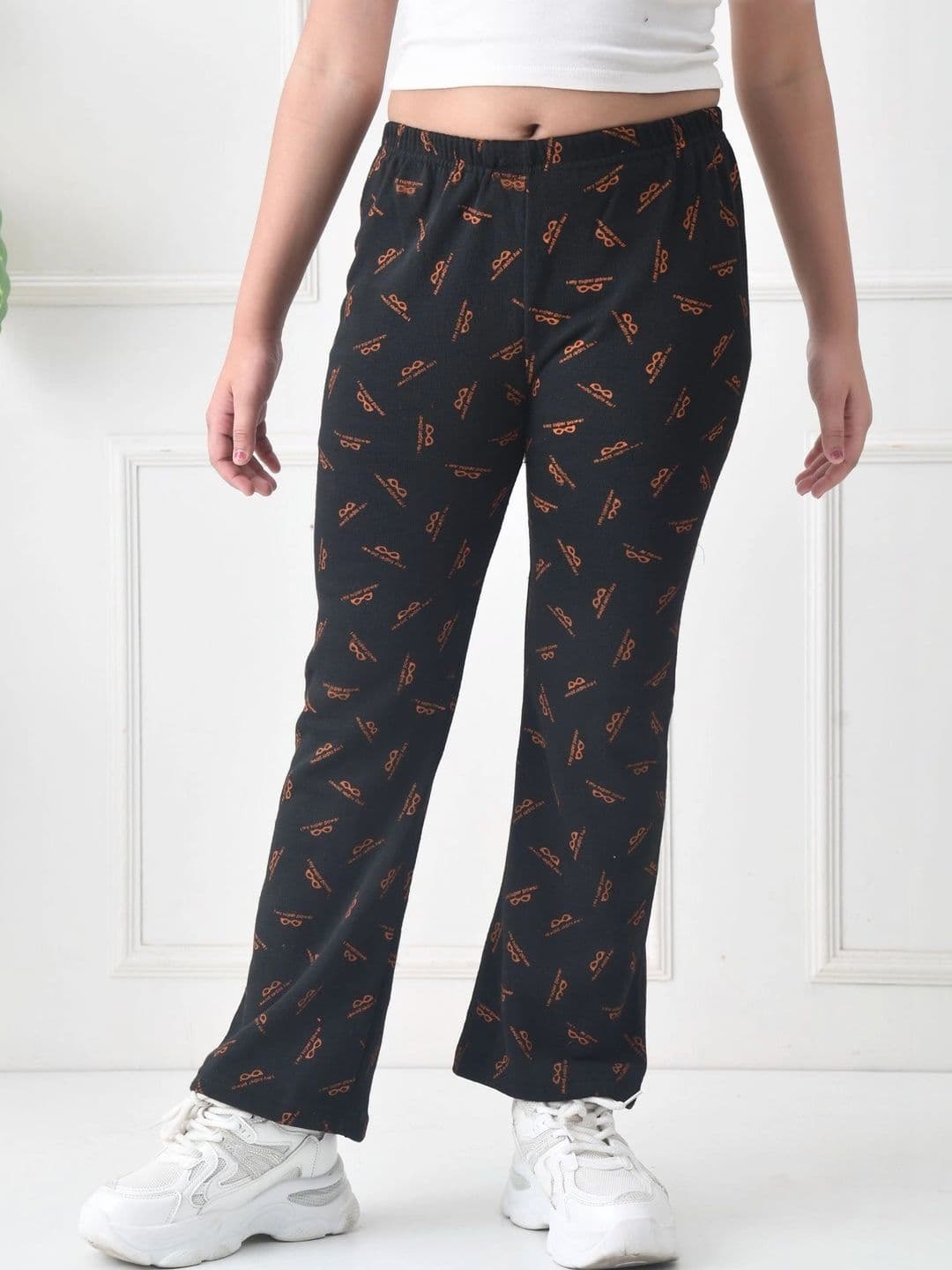 BAESD Girls 2 Printed Knitted Palazzos thumbnail 5