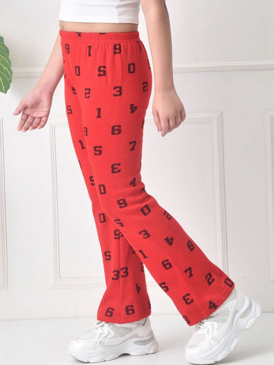 BAESD Girls 2 Printed Knitted Palazzos thumbnail 6